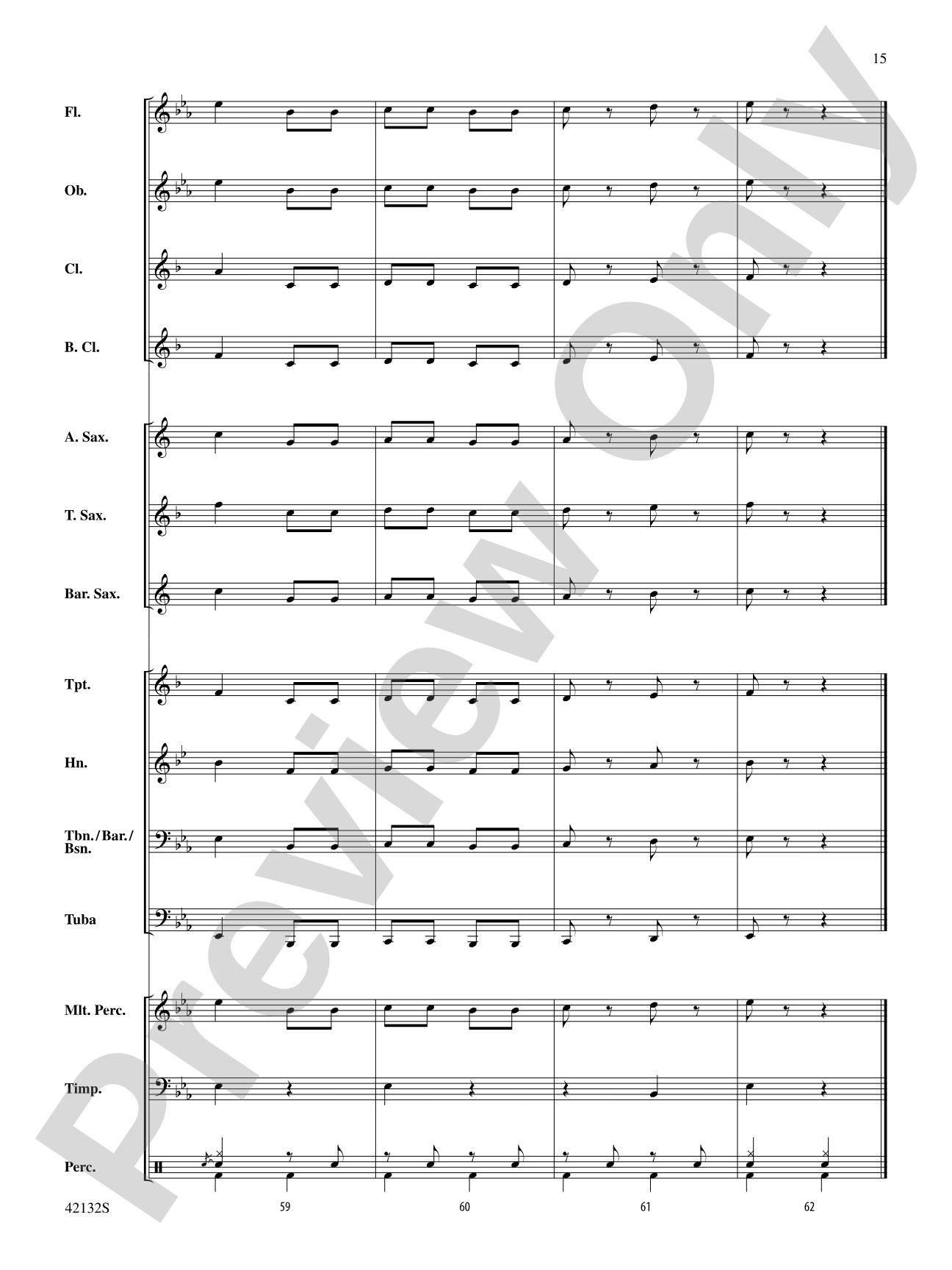 Bingo: Concert Band Conductor Score & Parts