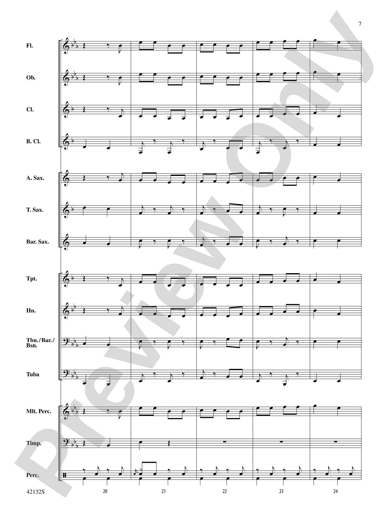 Bingo: Concert Band Conductor Score & Parts