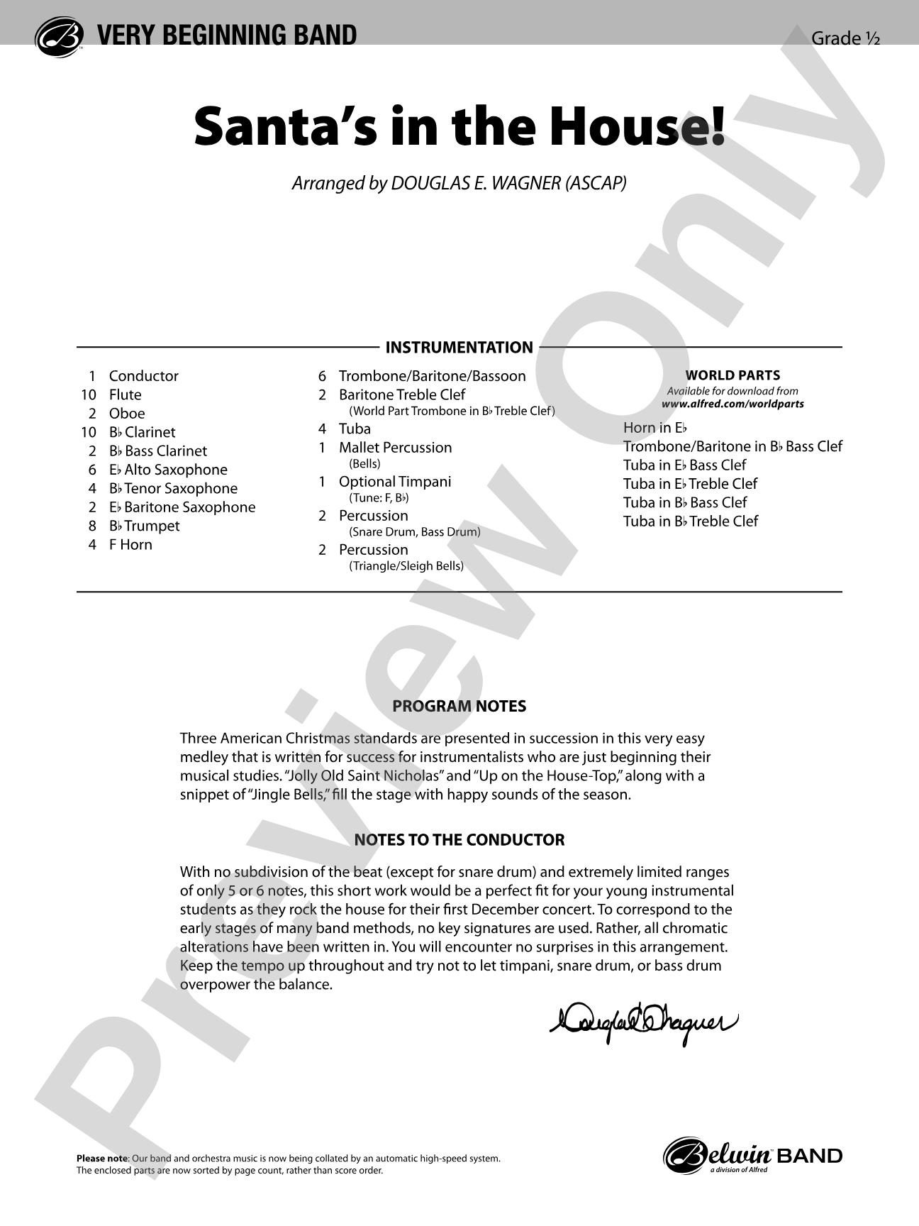 Santa's in the House!: Concert Band Conductor Score & Parts