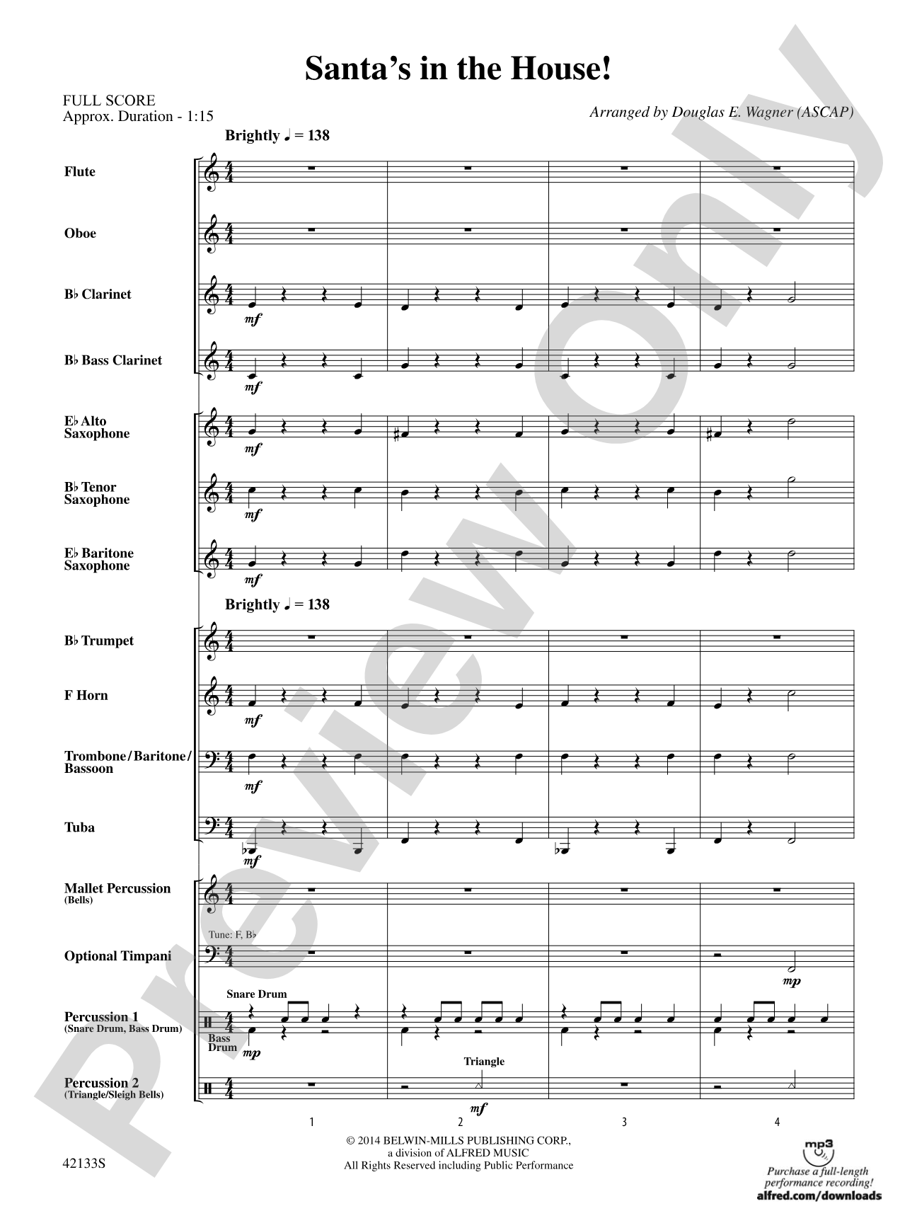 Santa's in the House!: Concert Band Conductor Score & Parts