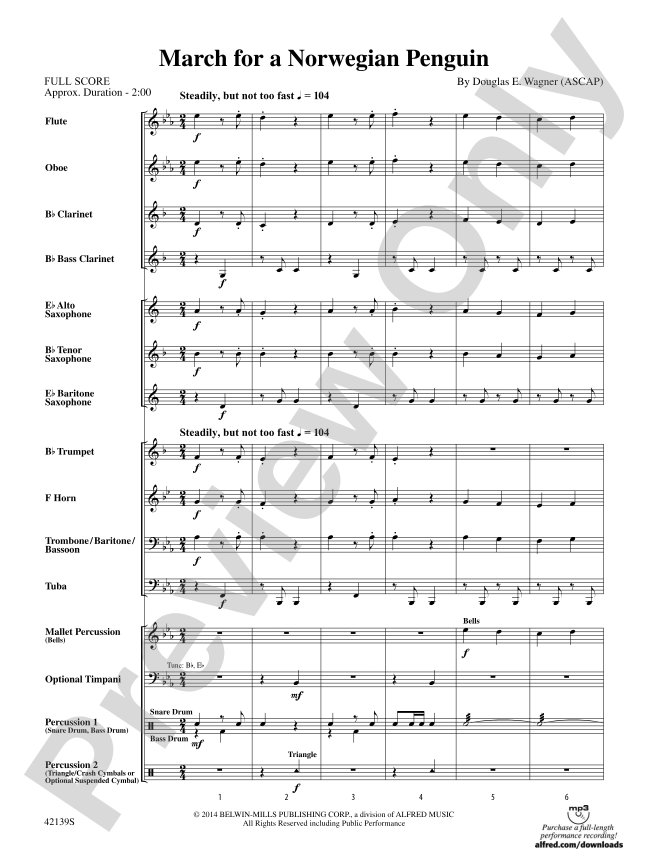March for a Norwegian Penguin: Concert Band Conductor Score & Parts