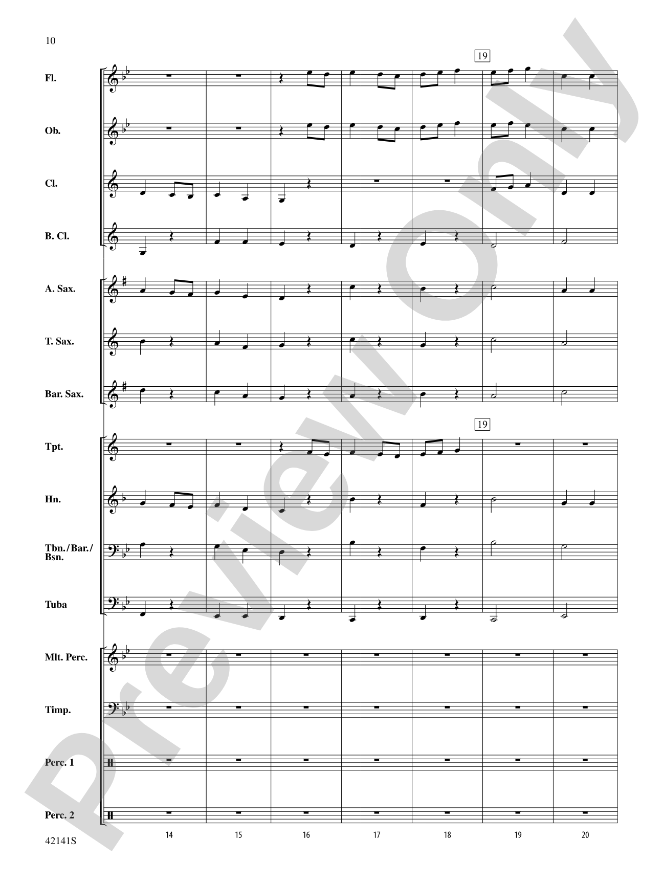 Three Movements from Water Music: Concert Band Conductor Score & Parts