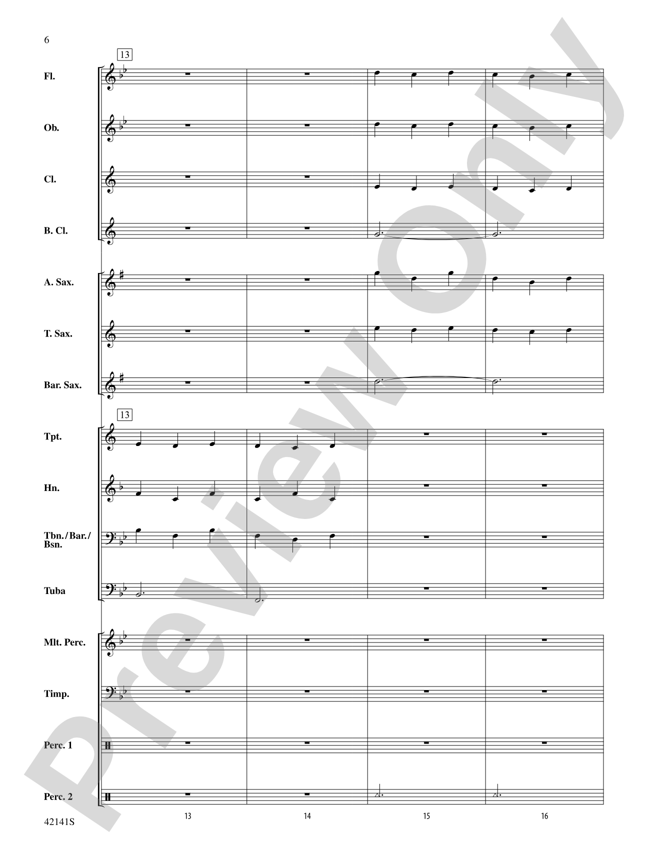 Three Movements from Water Music: Concert Band Conductor Score & Parts