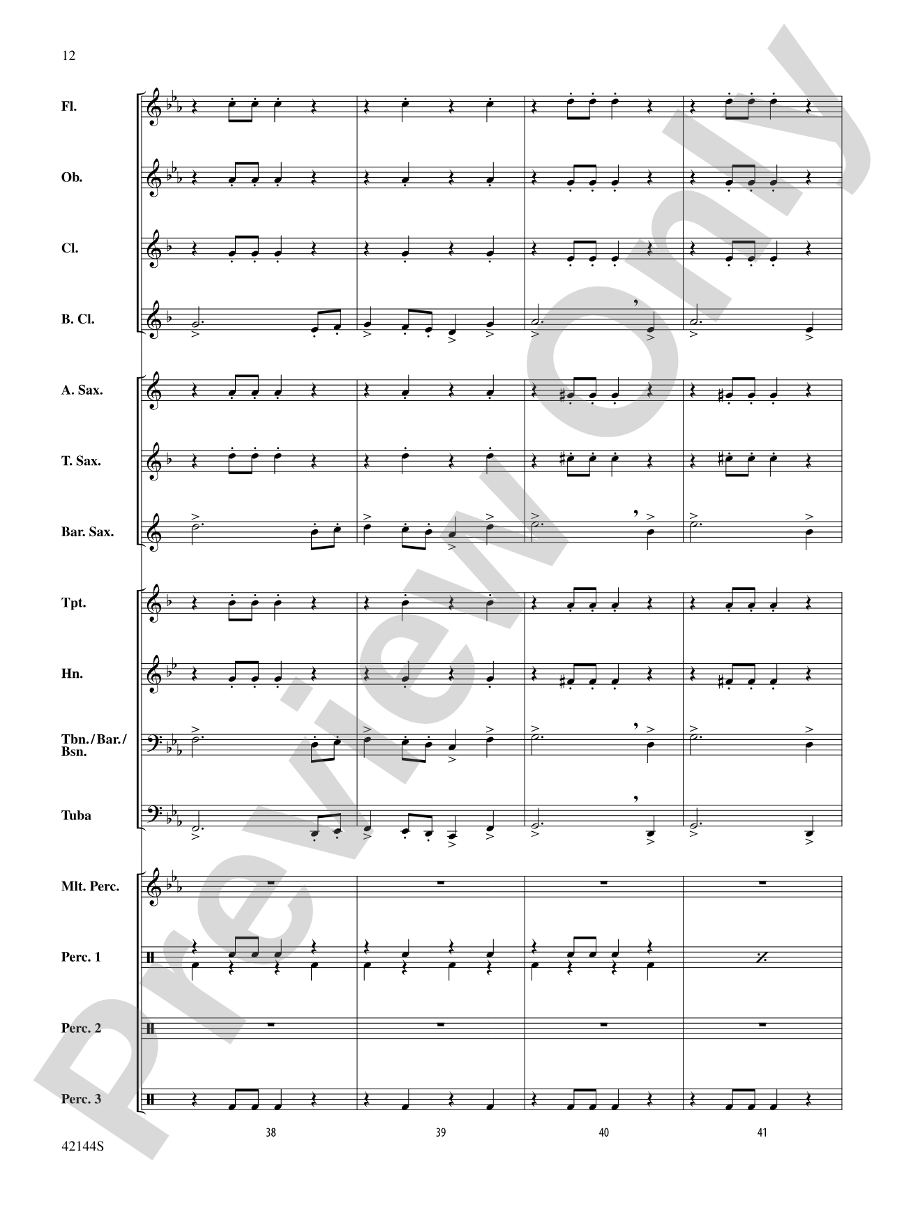 Macarena: Concert Band Conductor Score & Parts
