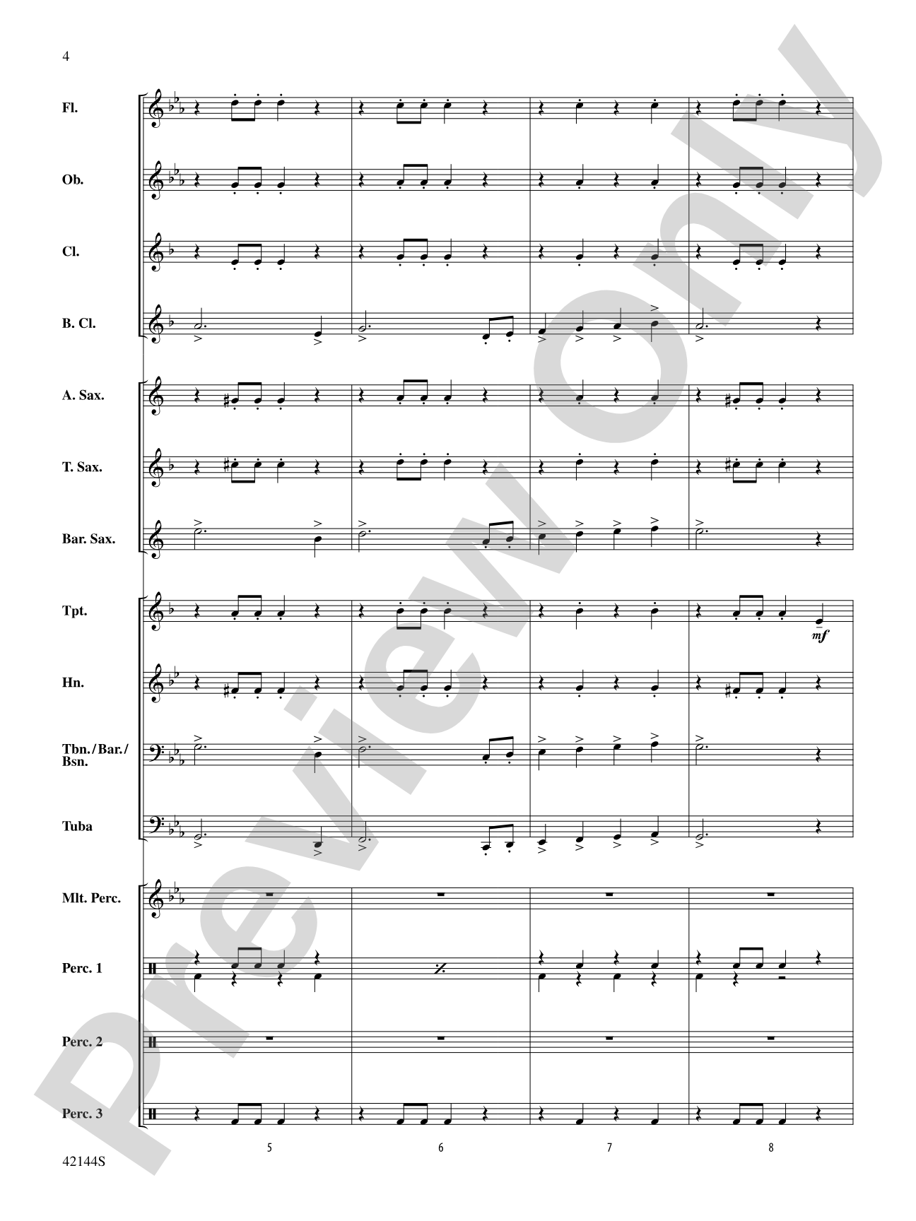 Macarena: Concert Band Conductor Score & Parts