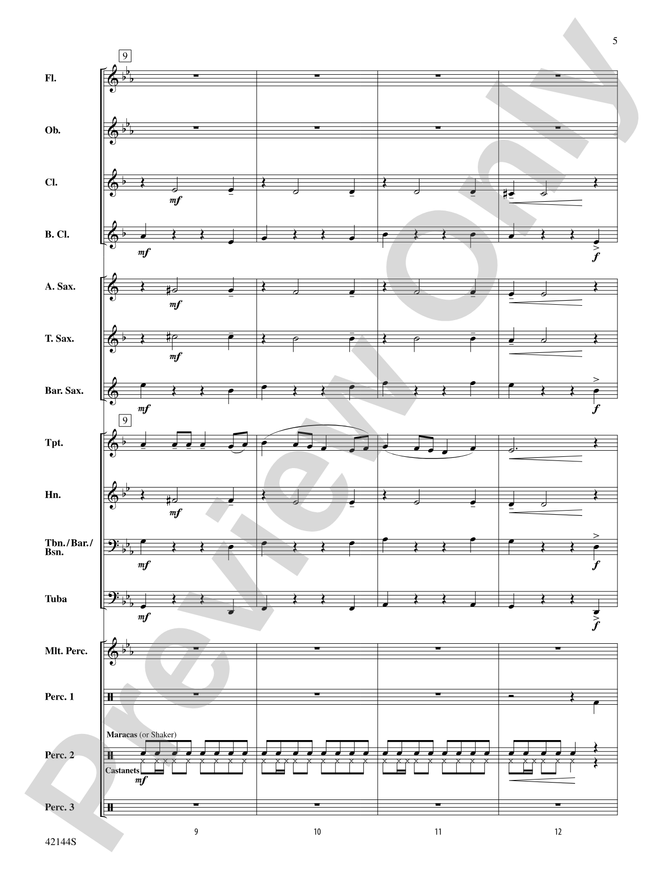 Macarena: Concert Band Conductor Score & Parts
