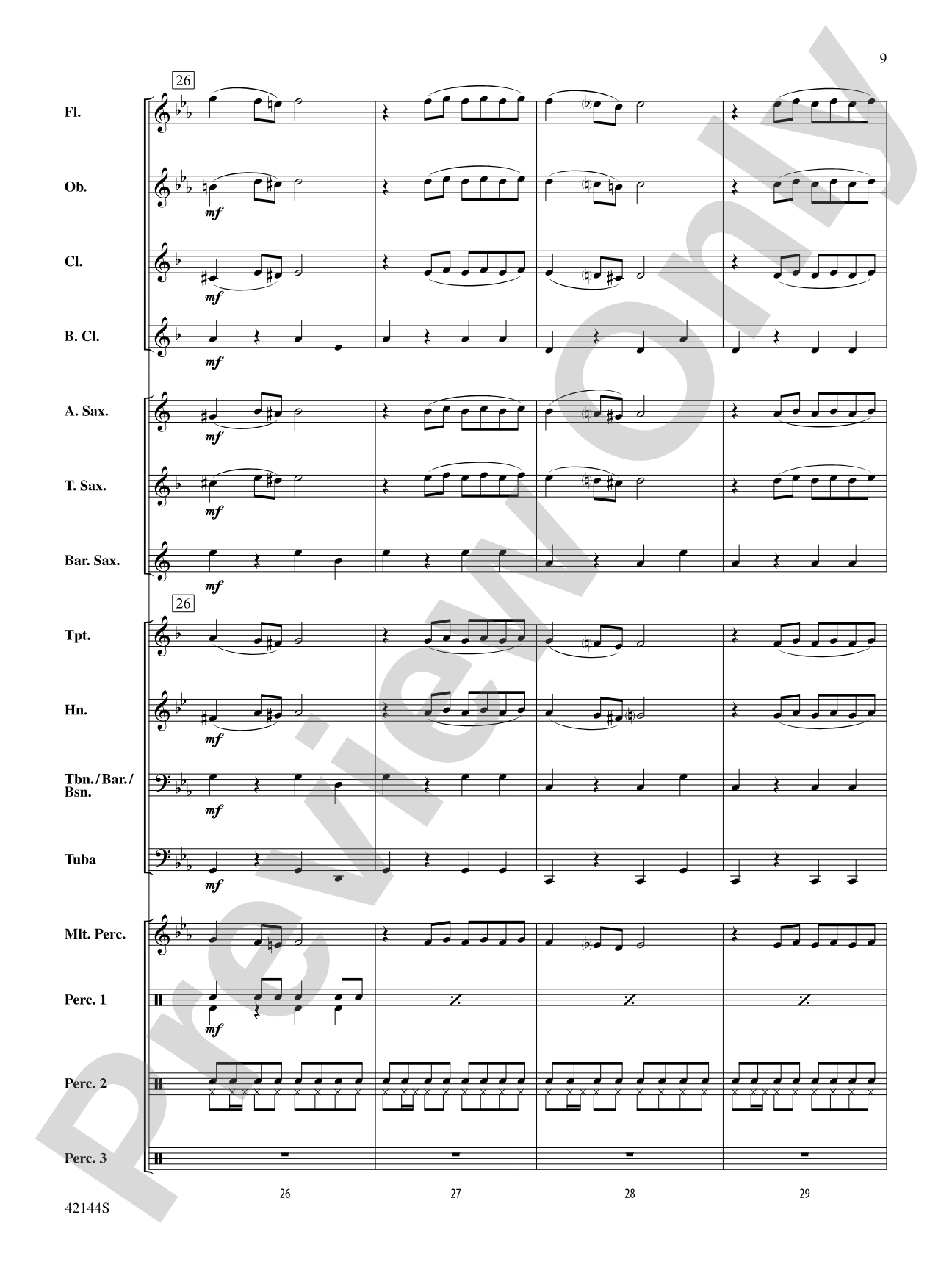 Macarena: Concert Band Conductor Score & Parts