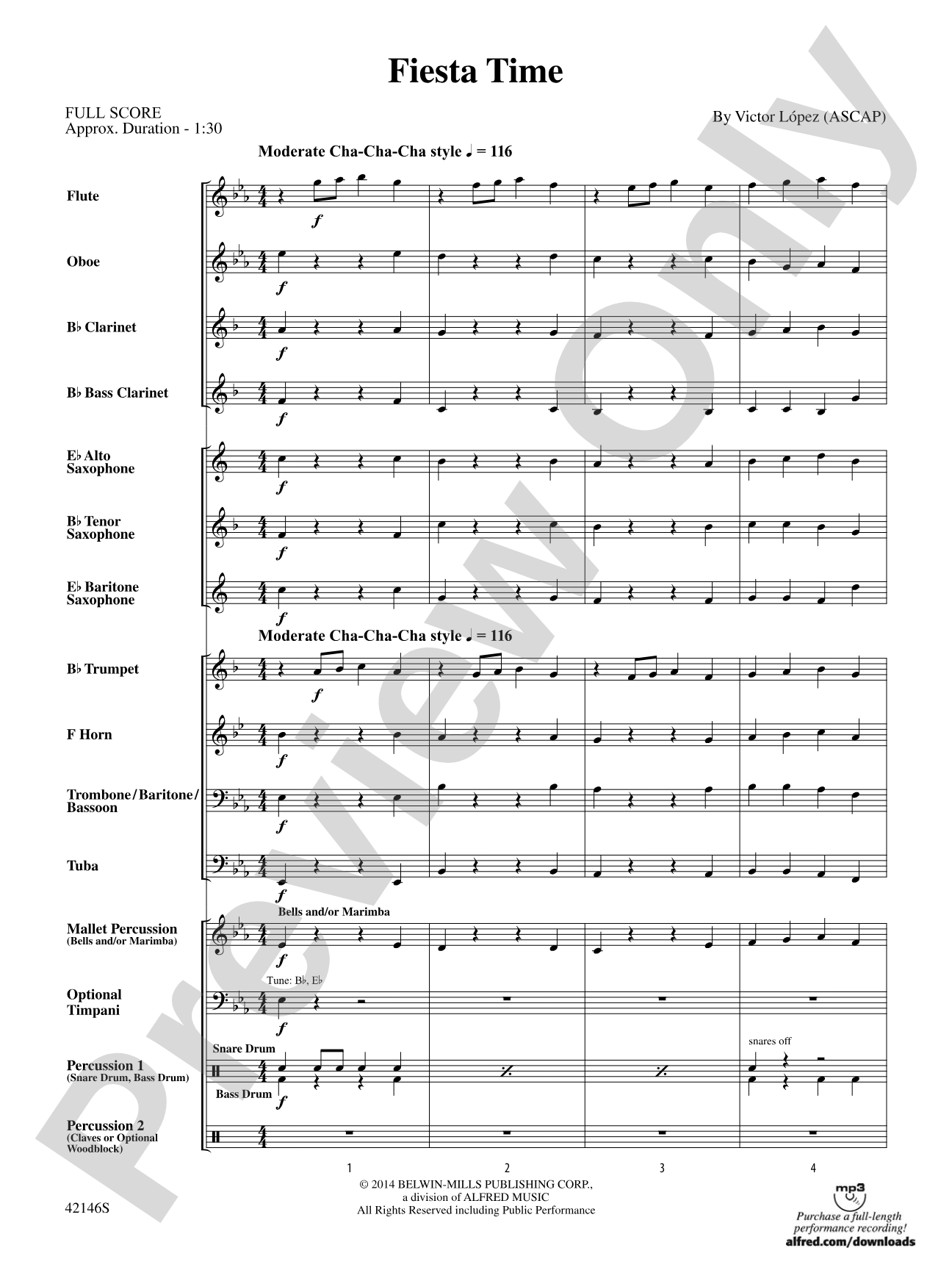 Fiesta Time: Concert Band Conductor Score & Parts