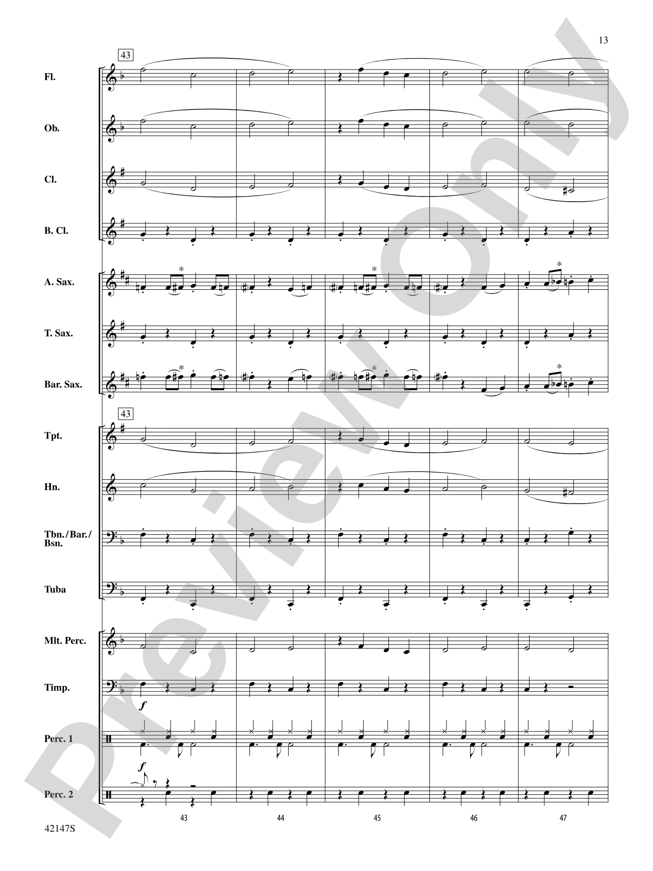 Saxophone Stew: Concert Band Conductor Score & Parts