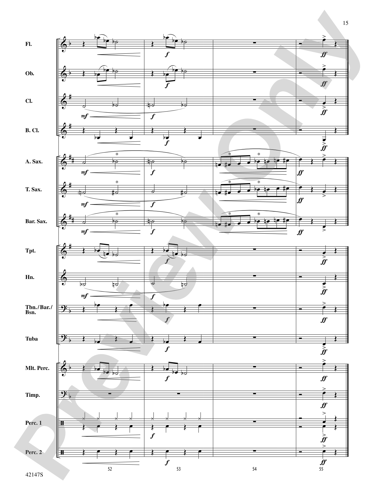 Saxophone Stew: Concert Band Conductor Score & Parts