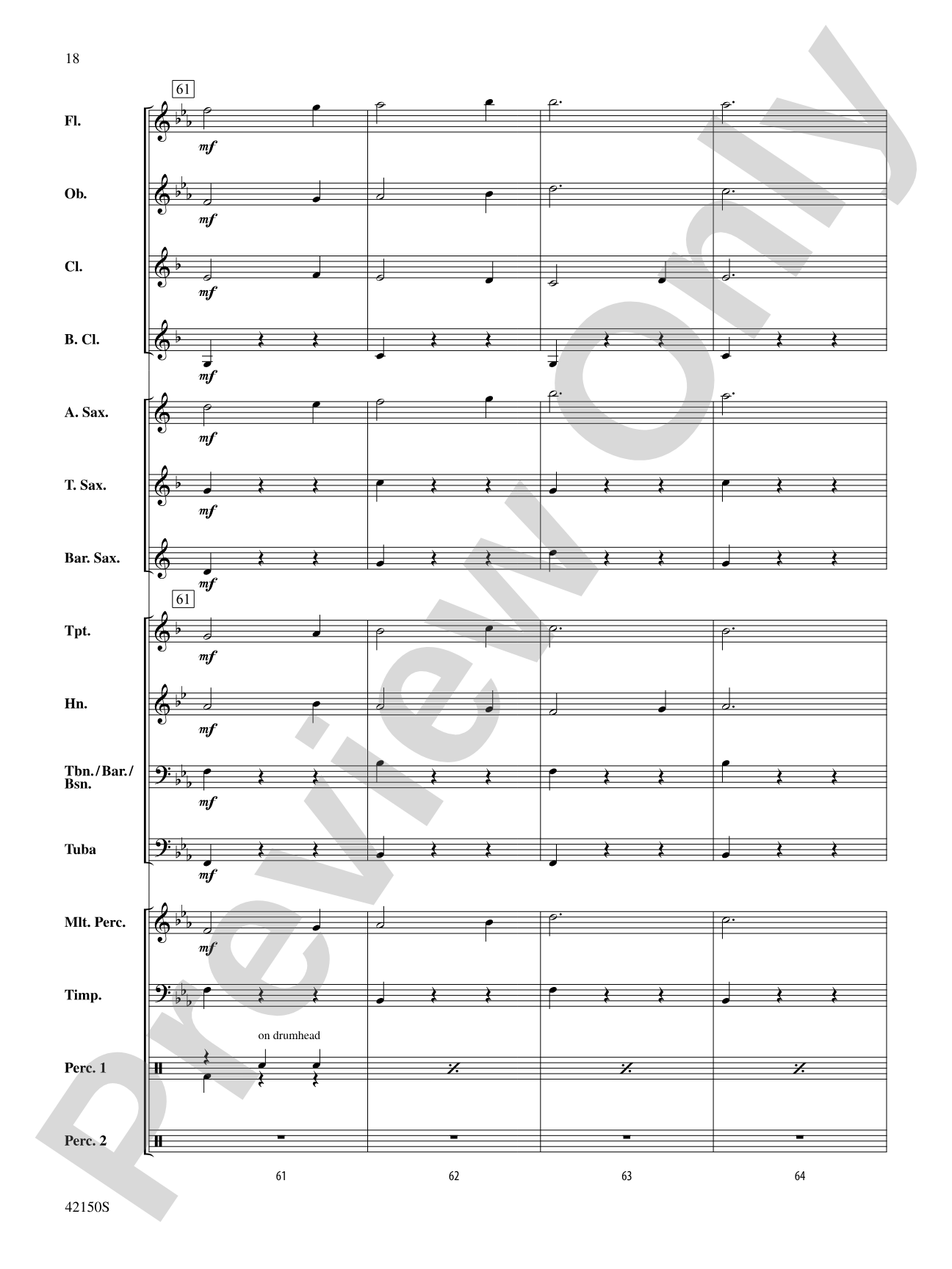 A Spanish Lullaby: Concert Band Conductor Score & Parts
