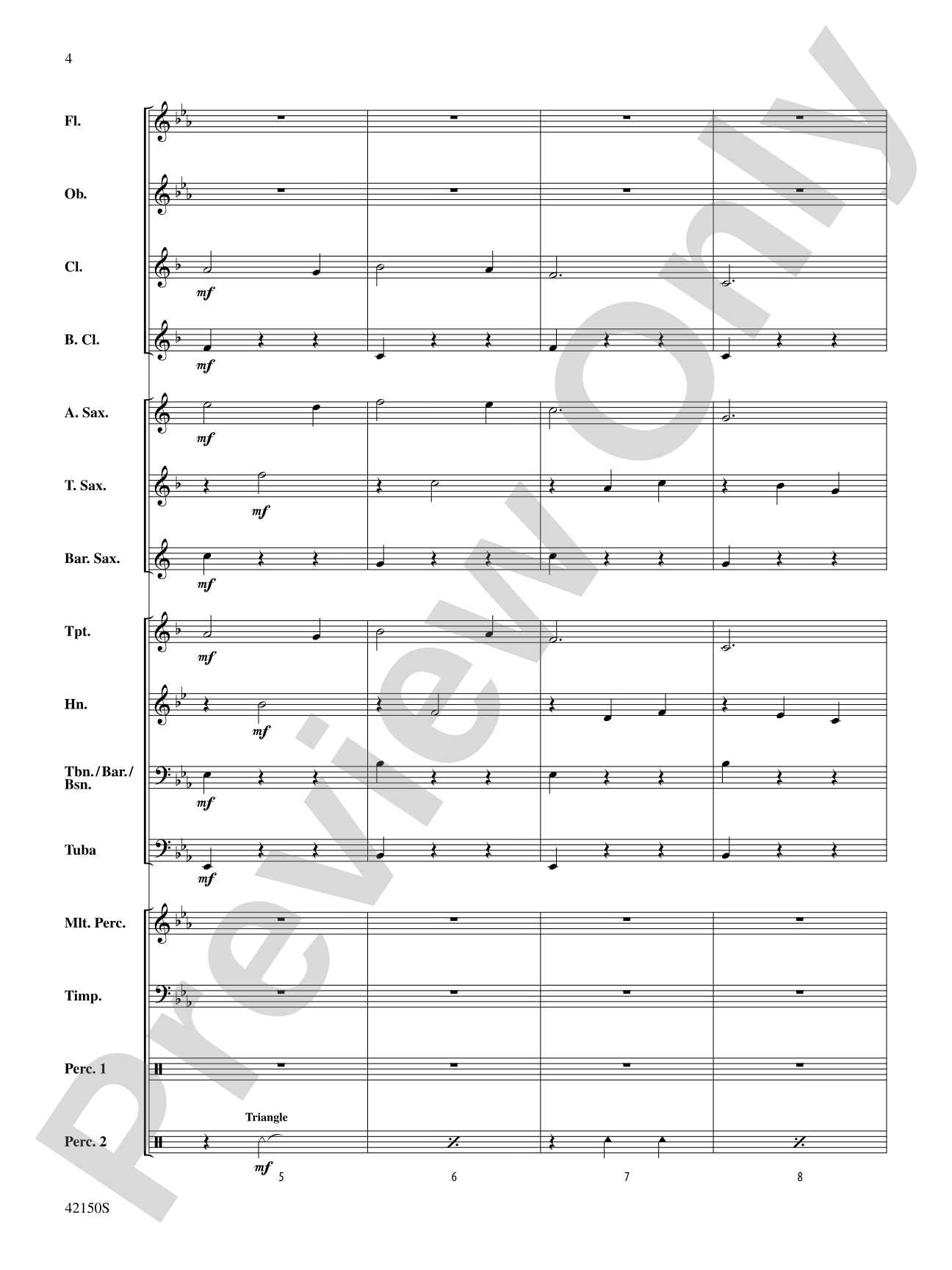 A Spanish Lullaby: Concert Band Conductor Score & Parts
