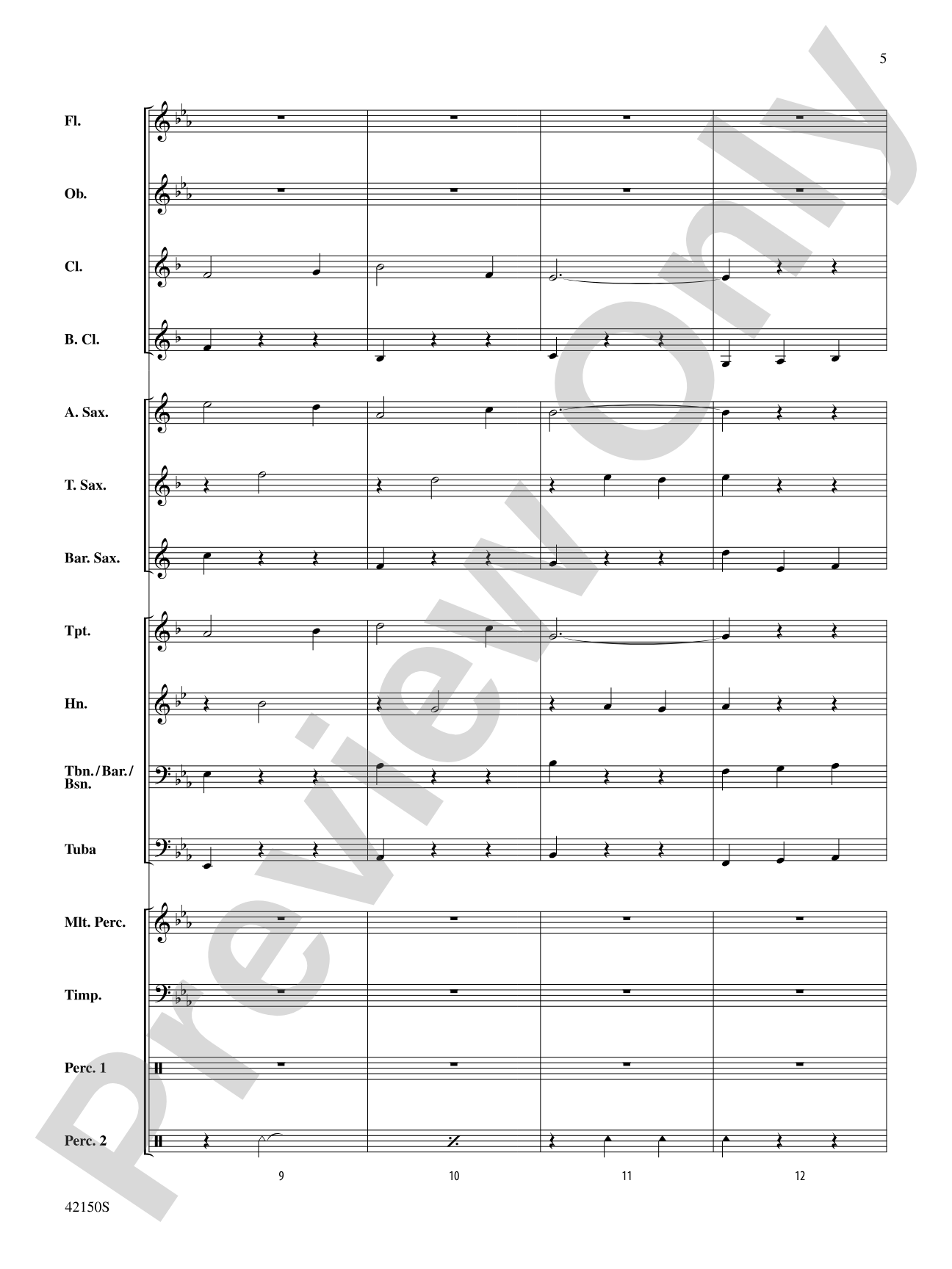 A Spanish Lullaby: Concert Band Conductor Score & Parts