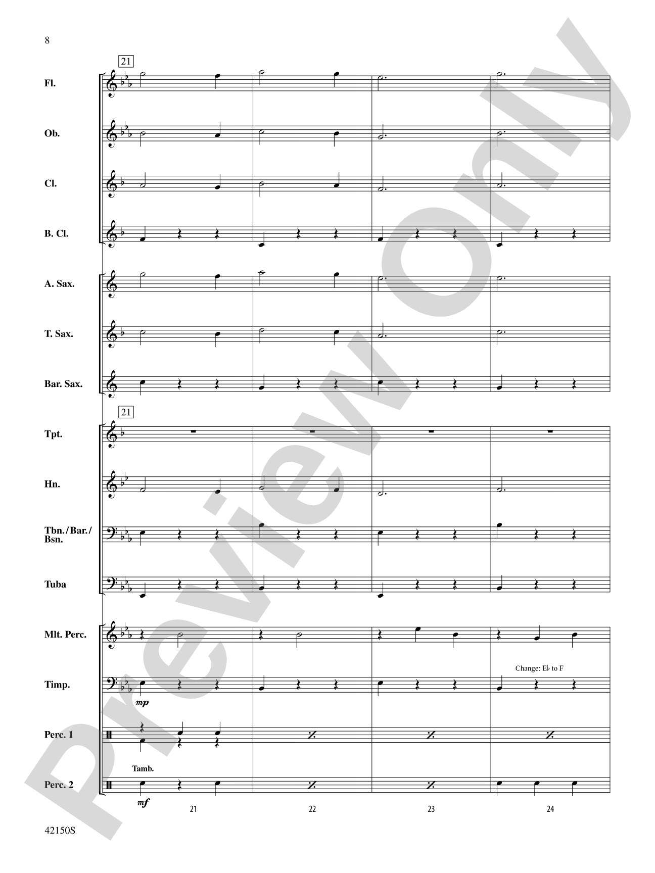 A Spanish Lullaby: Concert Band Conductor Score & Parts