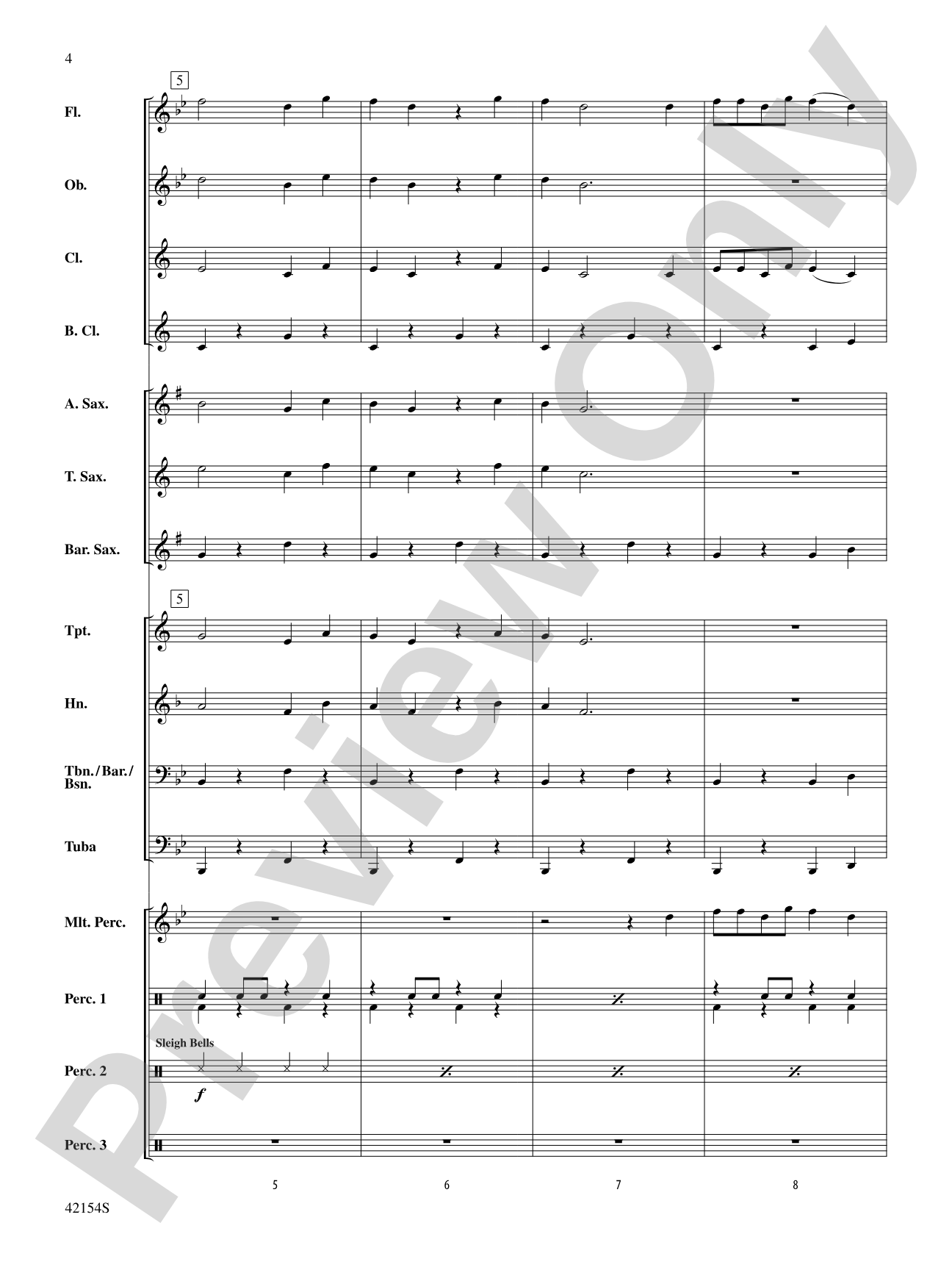 Nuttin' for Christmas: Concert Band Conductor Score & Parts