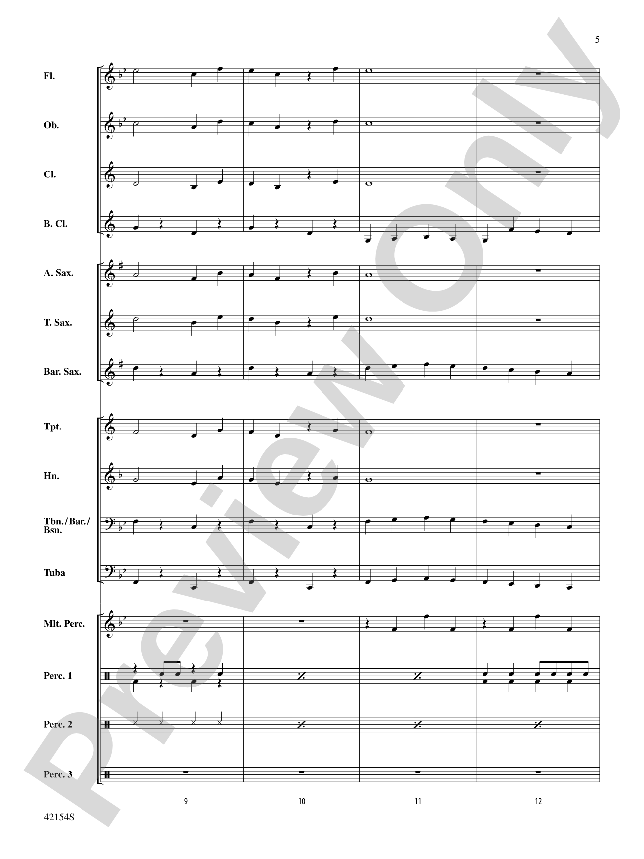 Nuttin' for Christmas: Concert Band Conductor Score & Parts