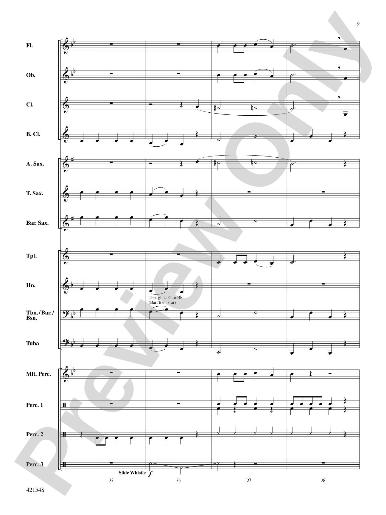Nuttin' for Christmas: Concert Band Conductor Score & Parts