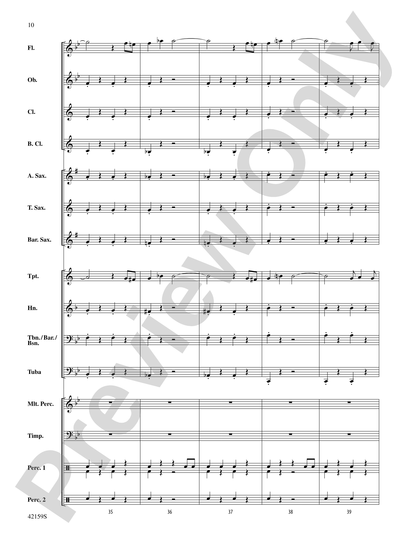 Two, by George: Concert Band Conductor Score & Parts