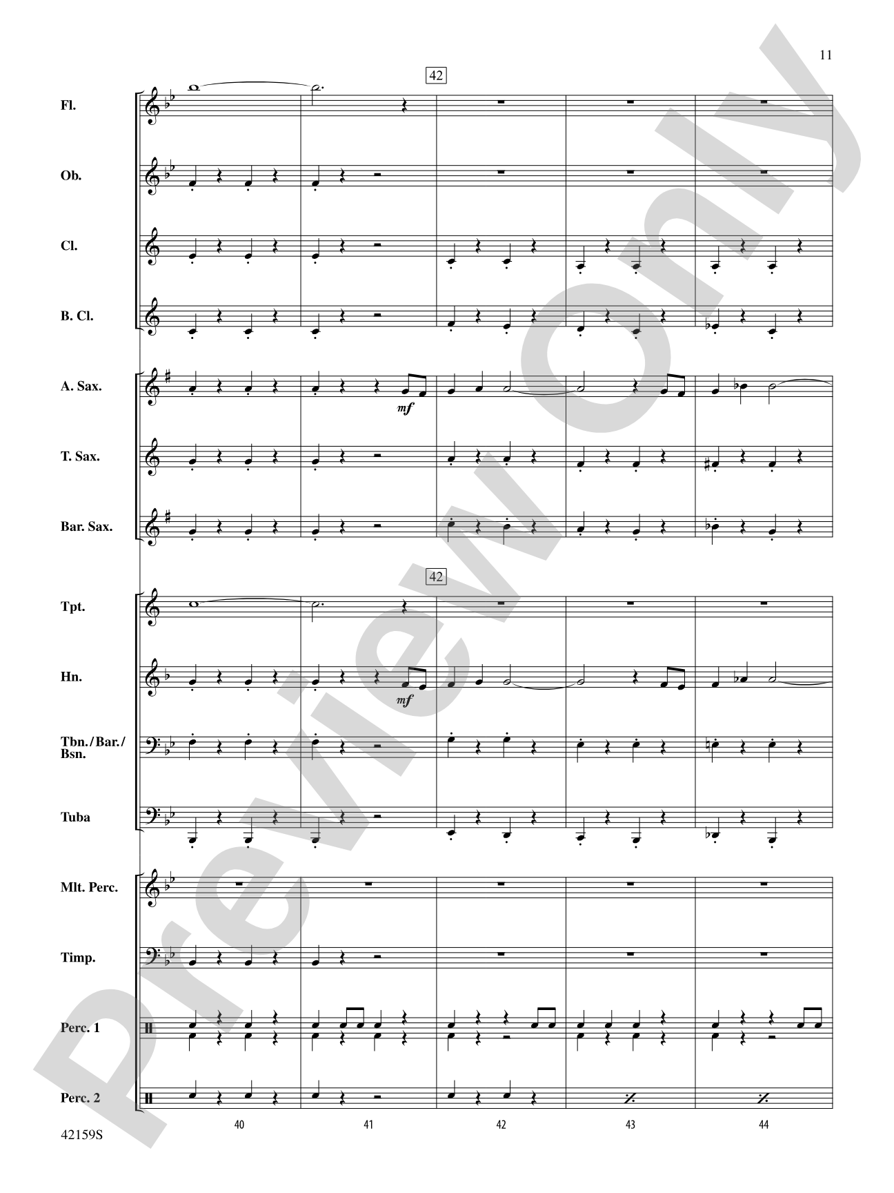 Two, by George: Concert Band Conductor Score & Parts