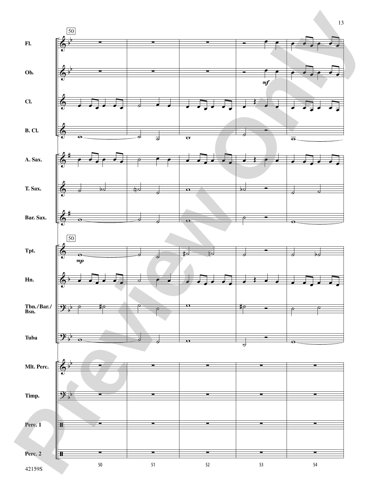 Two, by George: Concert Band Conductor Score & Parts