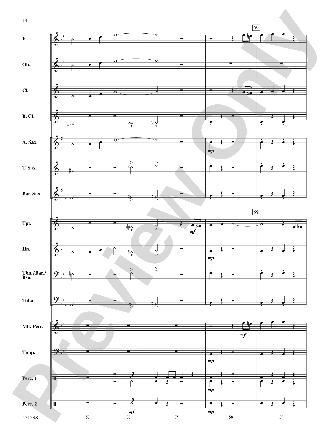 Two, by George: Concert Band Conductor Score & Parts