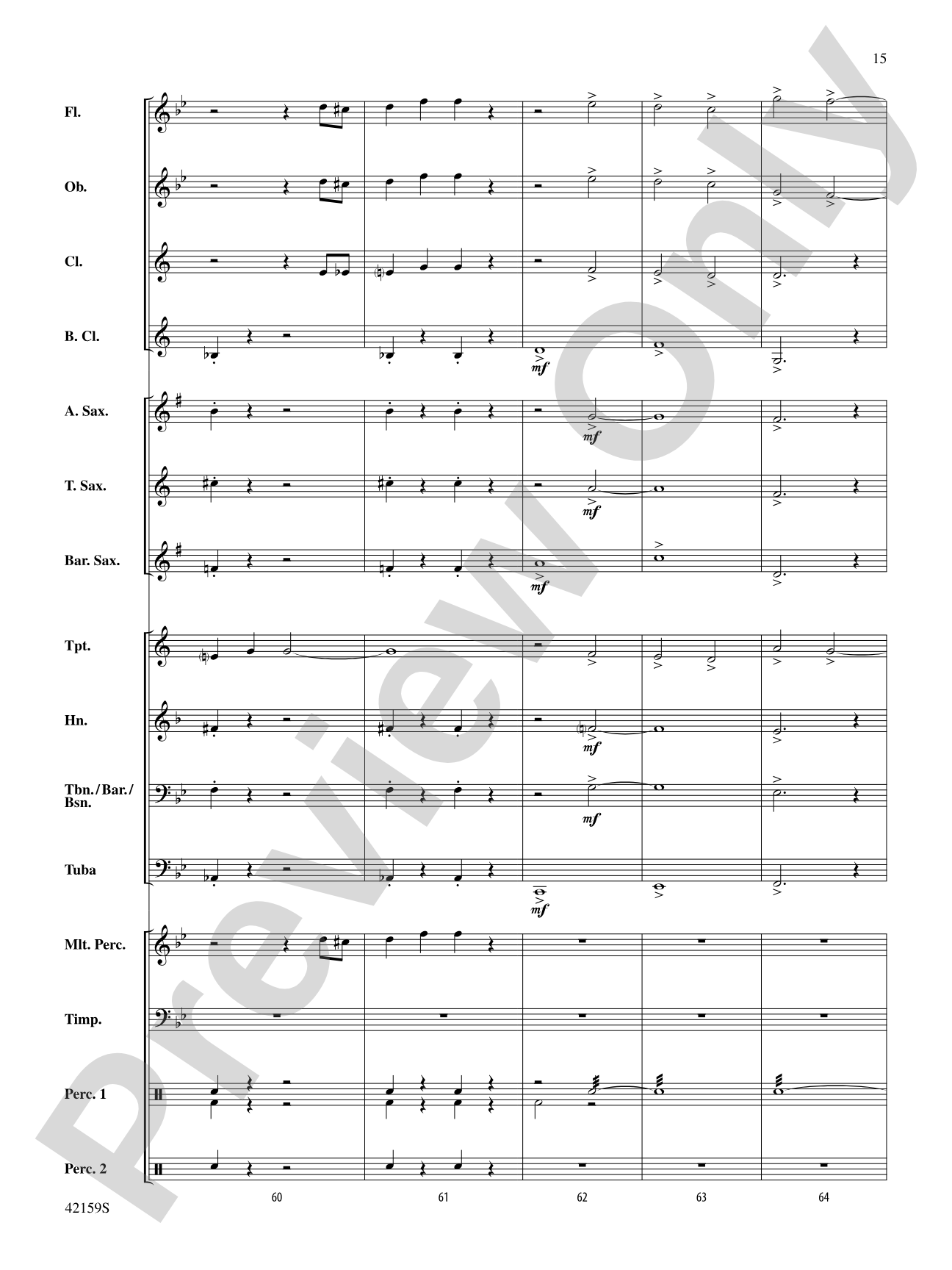 Two, by George: Concert Band Conductor Score & Parts