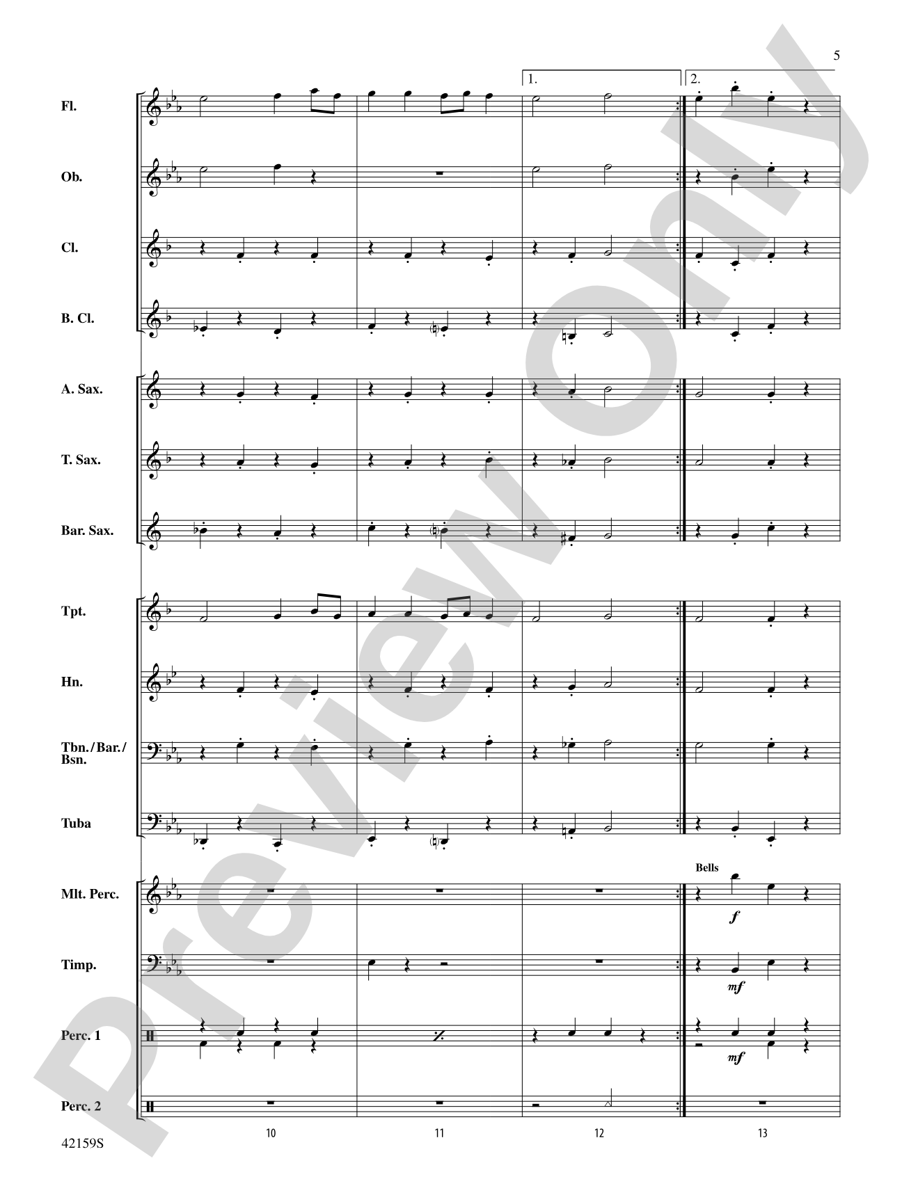 Two, by George: Concert Band Conductor Score & Parts