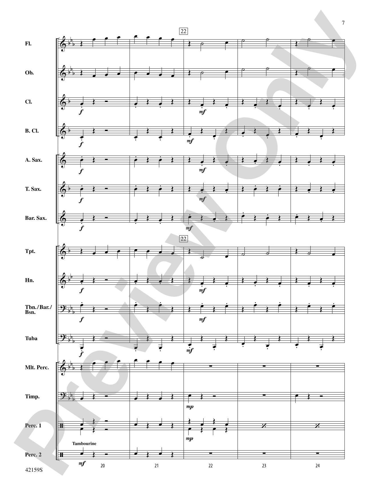 Two, by George: Concert Band Conductor Score & Parts