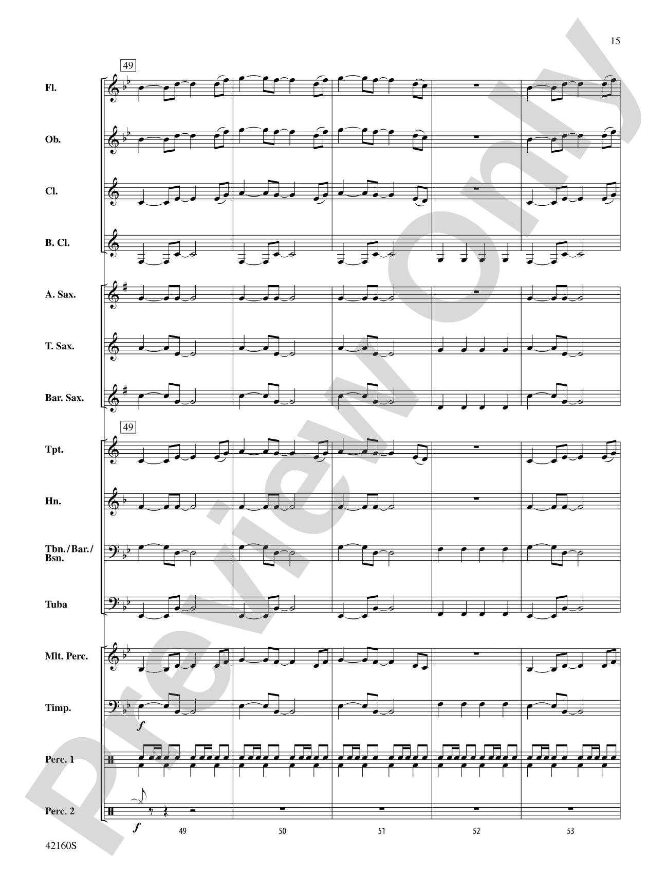 Some Nights: Concert Band Conductor Score & Parts