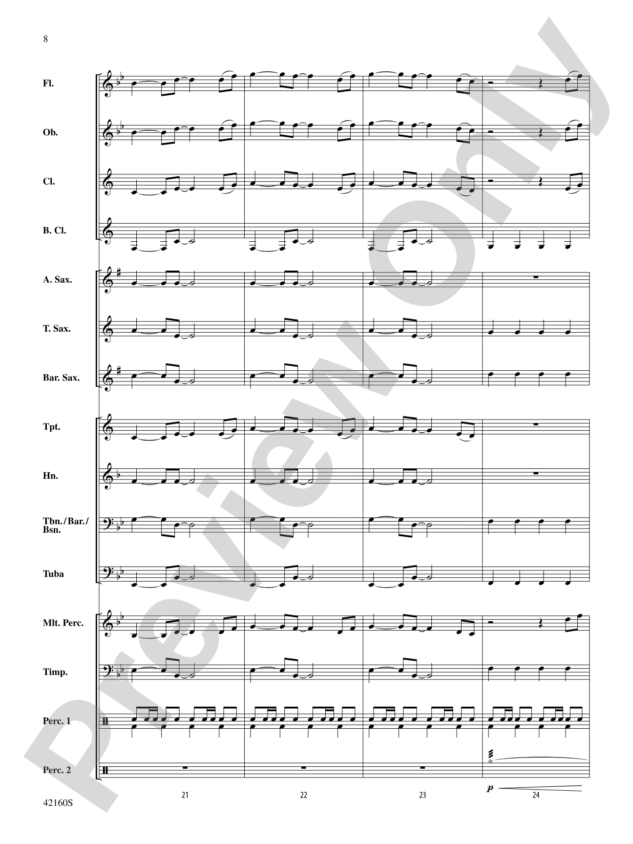 Some Nights: Concert Band Conductor Score & Parts