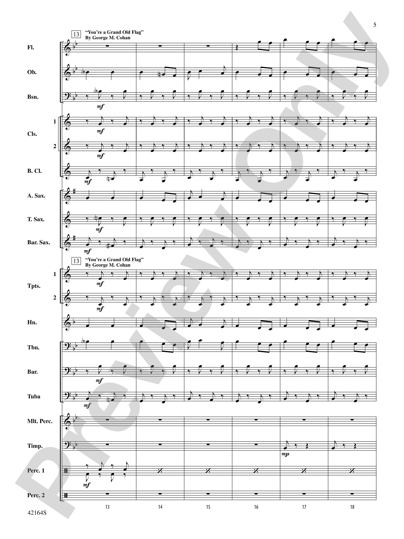March On, America!: Concert Band Conductor Score & Parts