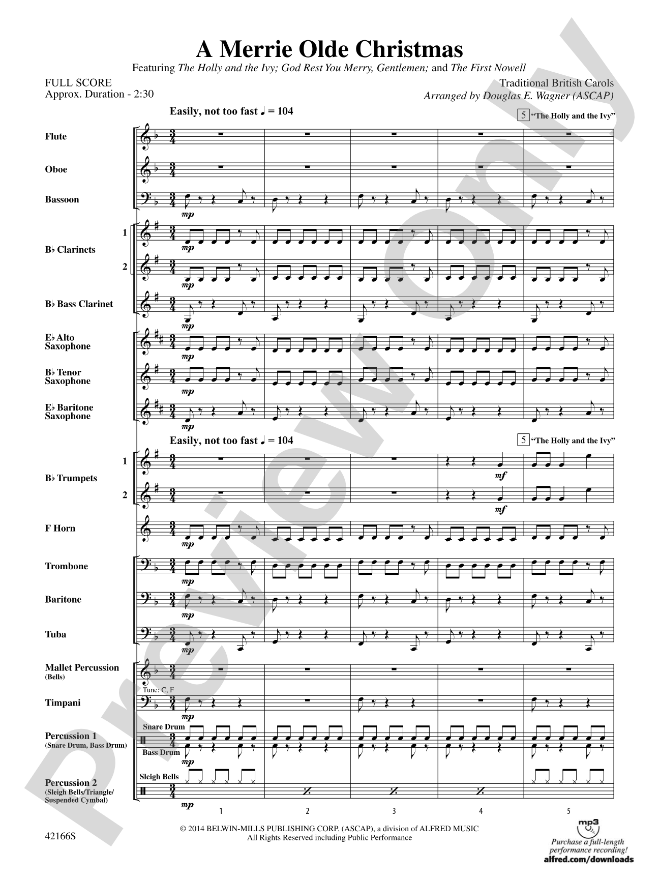 A Merrie Olde Christmas: Concert Band Conductor Score & Parts