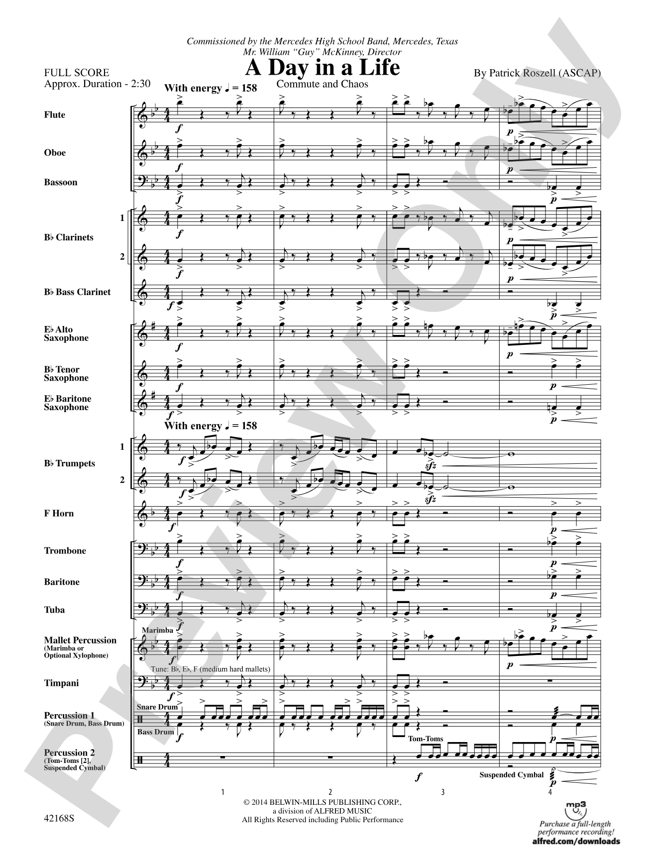 A Day in a Life: Score