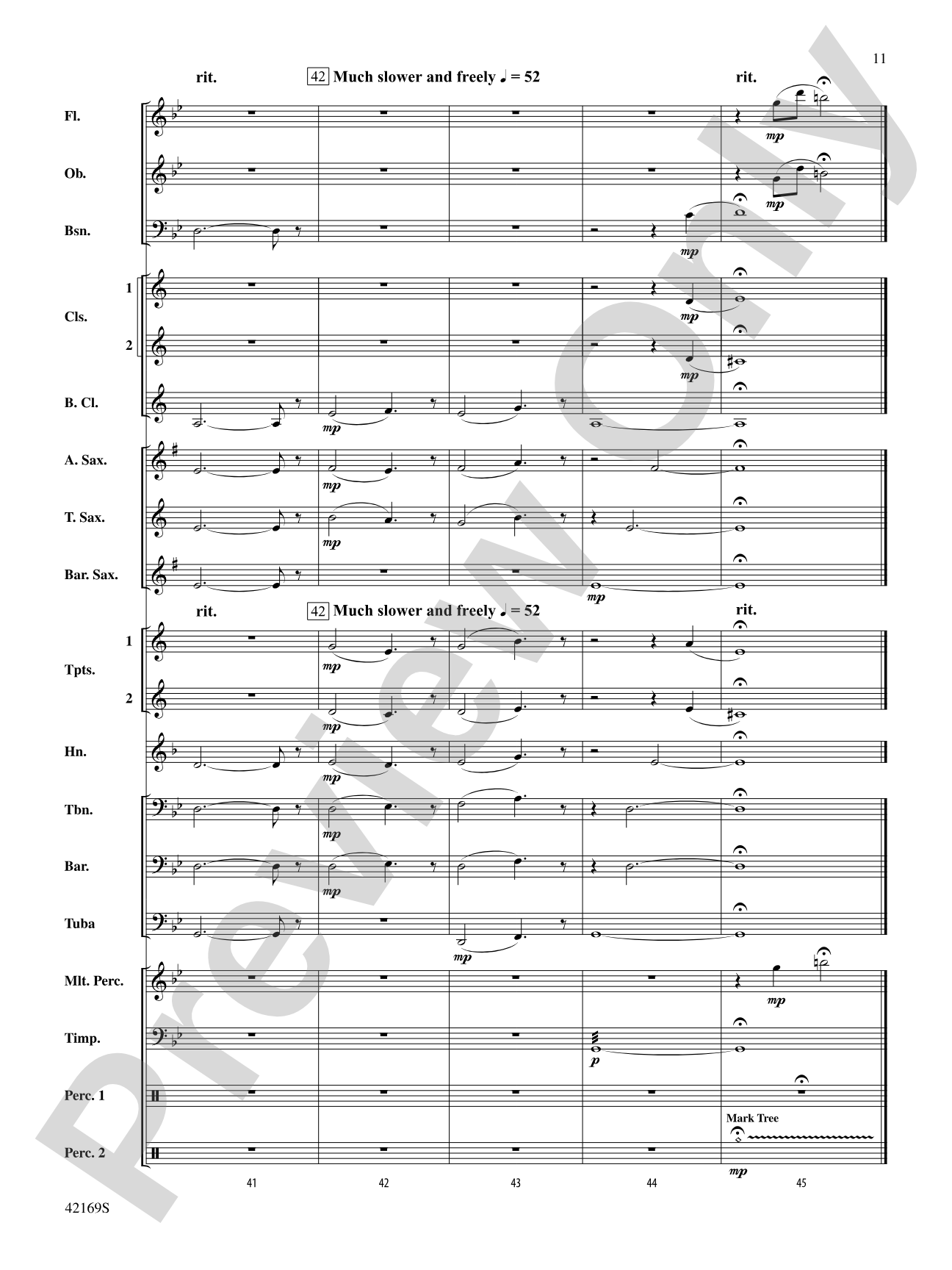 Two Variants on "Dives and Lazarus": Concert Band Conductor Score & Parts