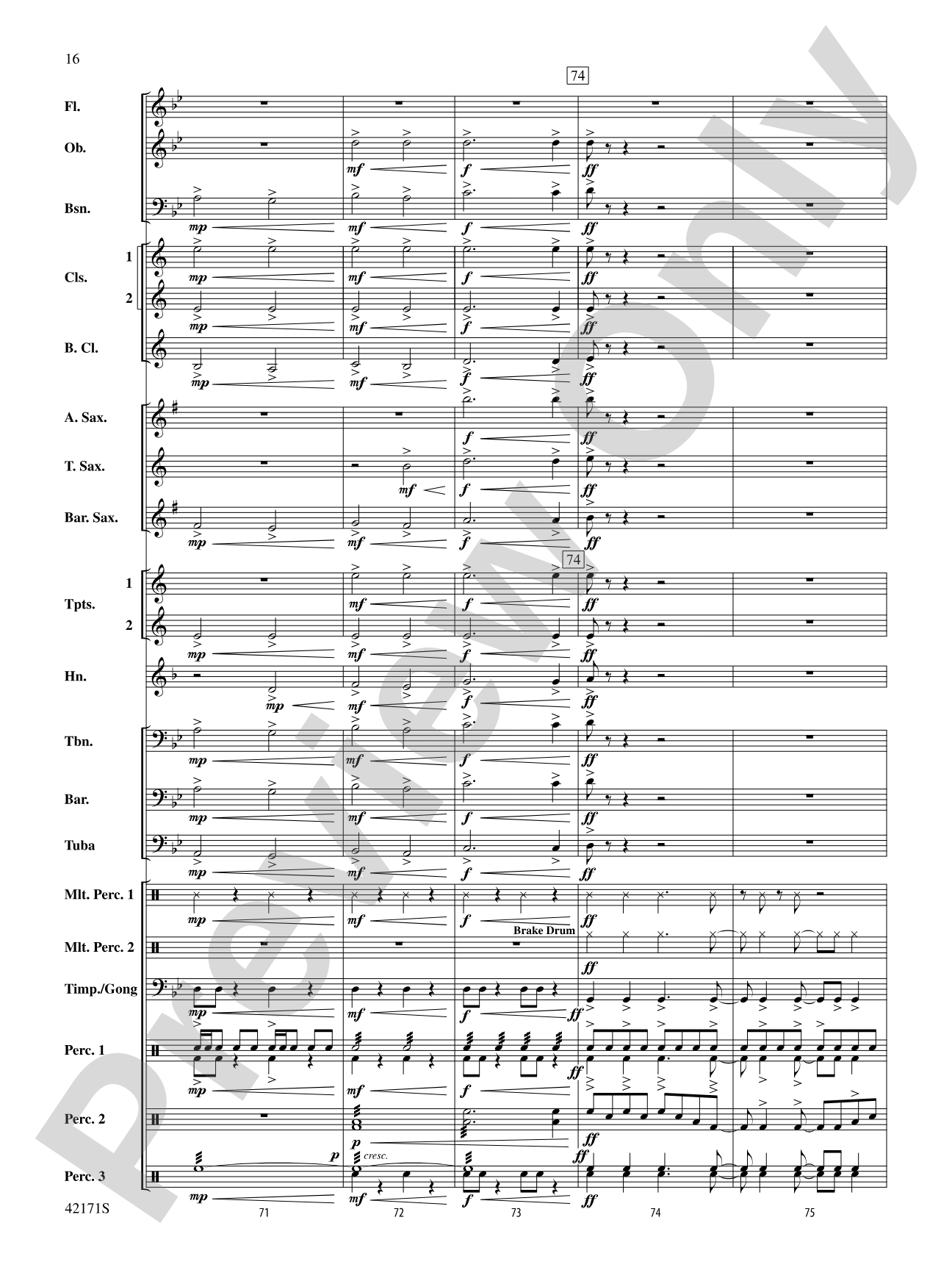 Prelude and Firestorm: Concert Band Conductor Score & Parts
