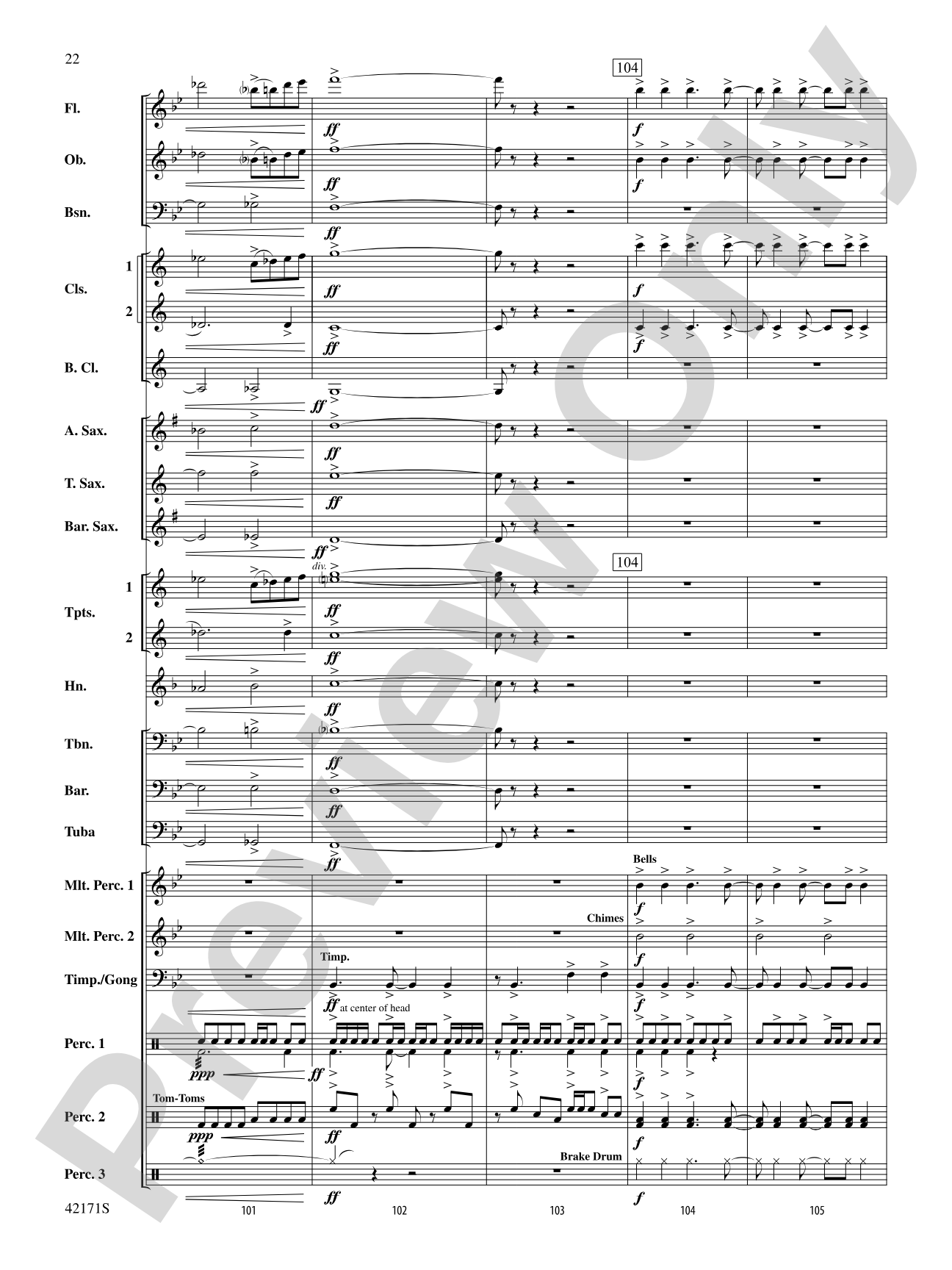 Prelude and Firestorm: Concert Band Conductor Score & Parts