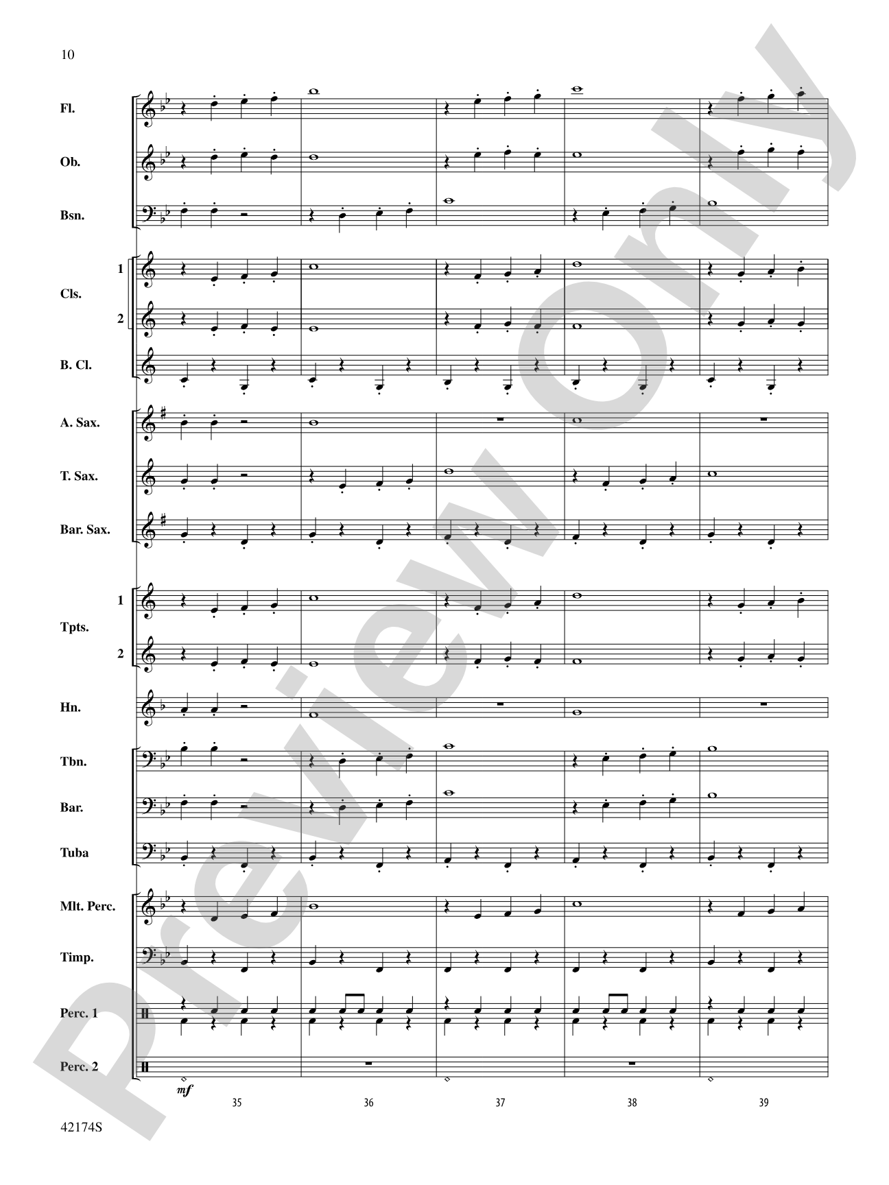 High School Cadets: Concert Band Conductor Score & Parts