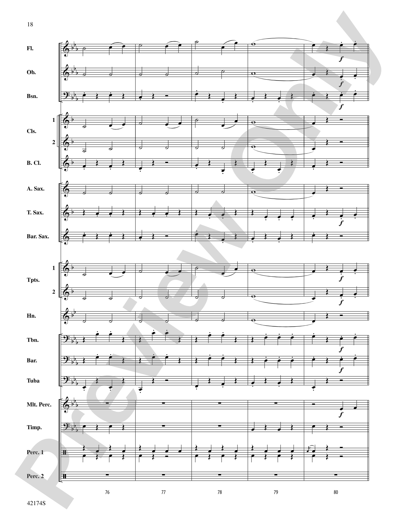 High School Cadets: Concert Band Conductor Score & Parts