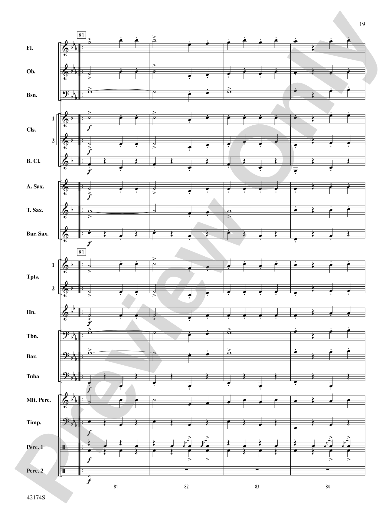 High School Cadets: Concert Band Conductor Score & Parts
