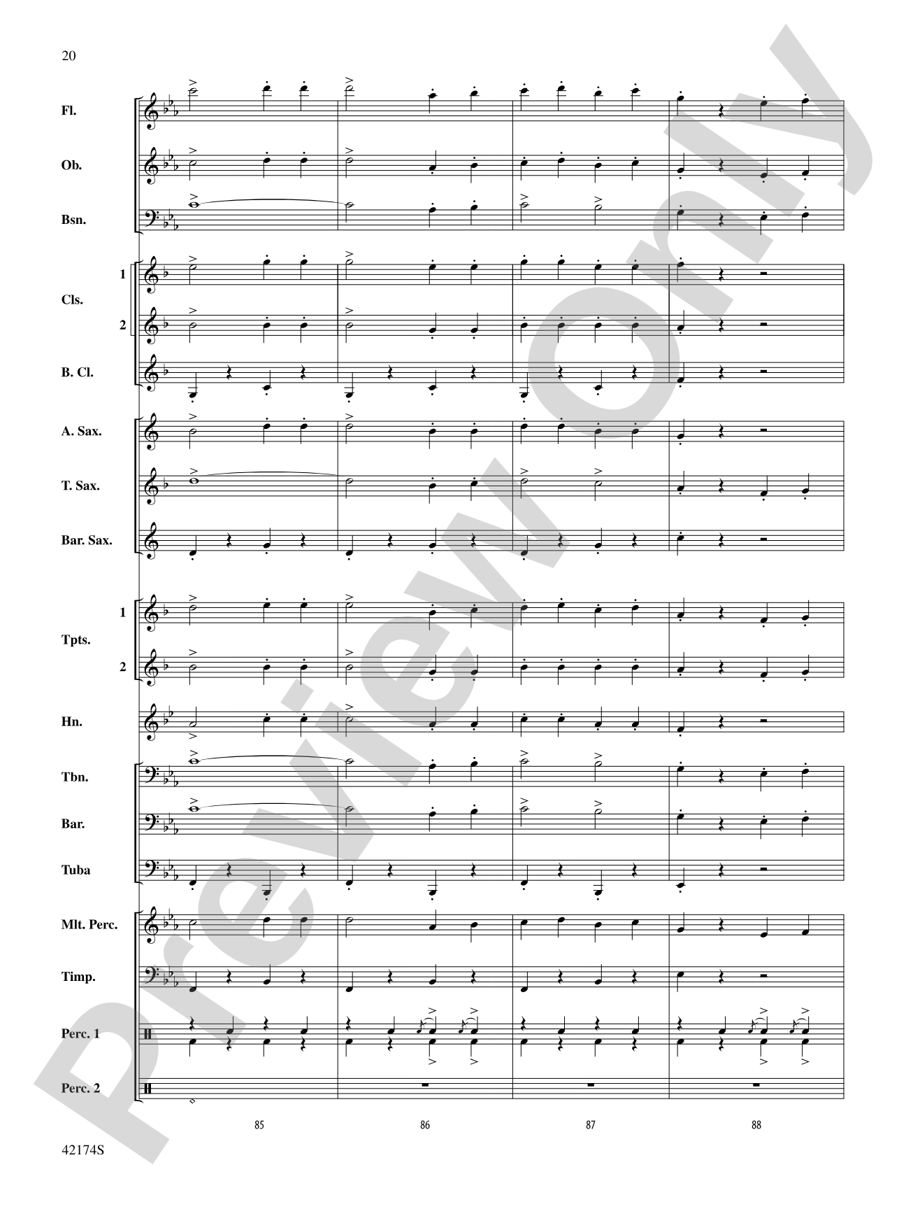 High School Cadets: Concert Band Conductor Score & Parts