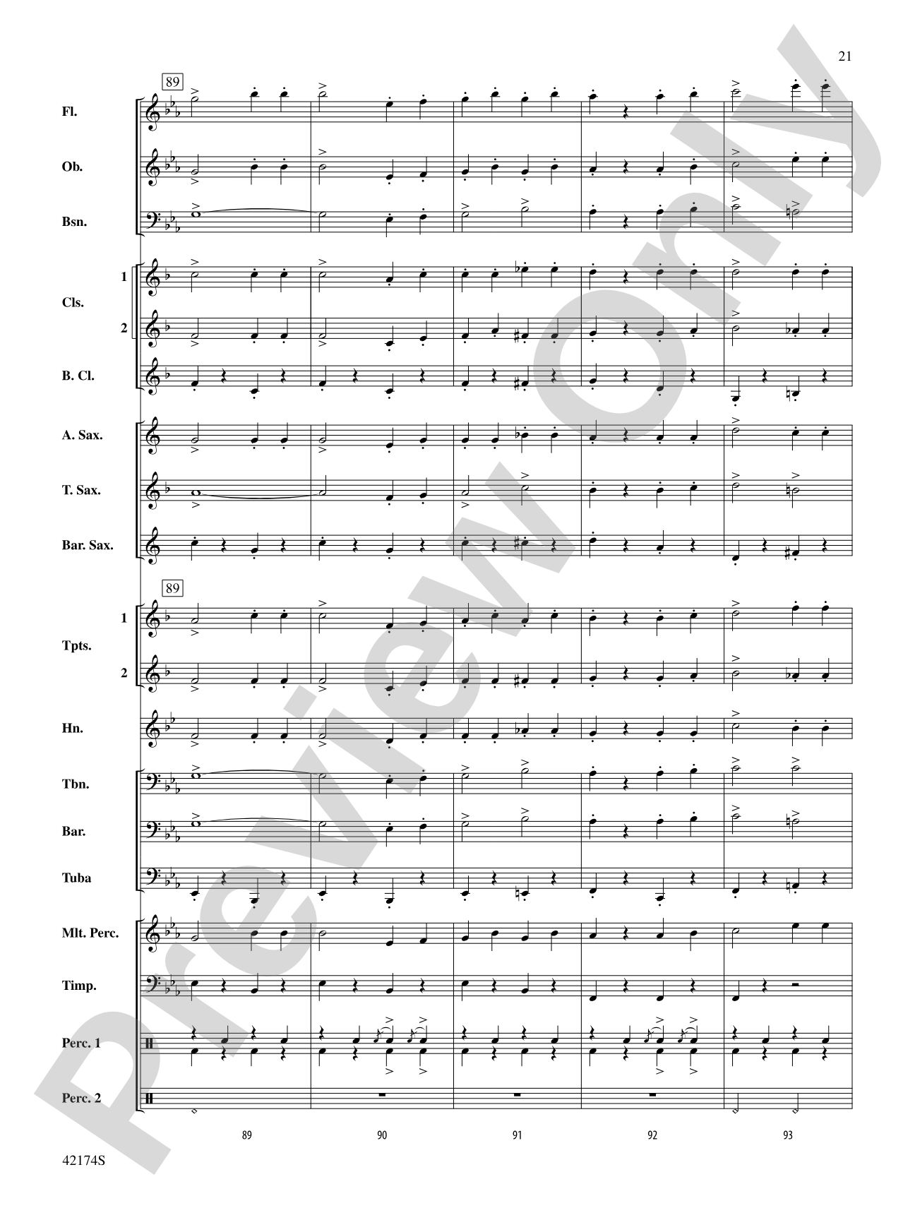 High School Cadets: Concert Band Conductor Score & Parts