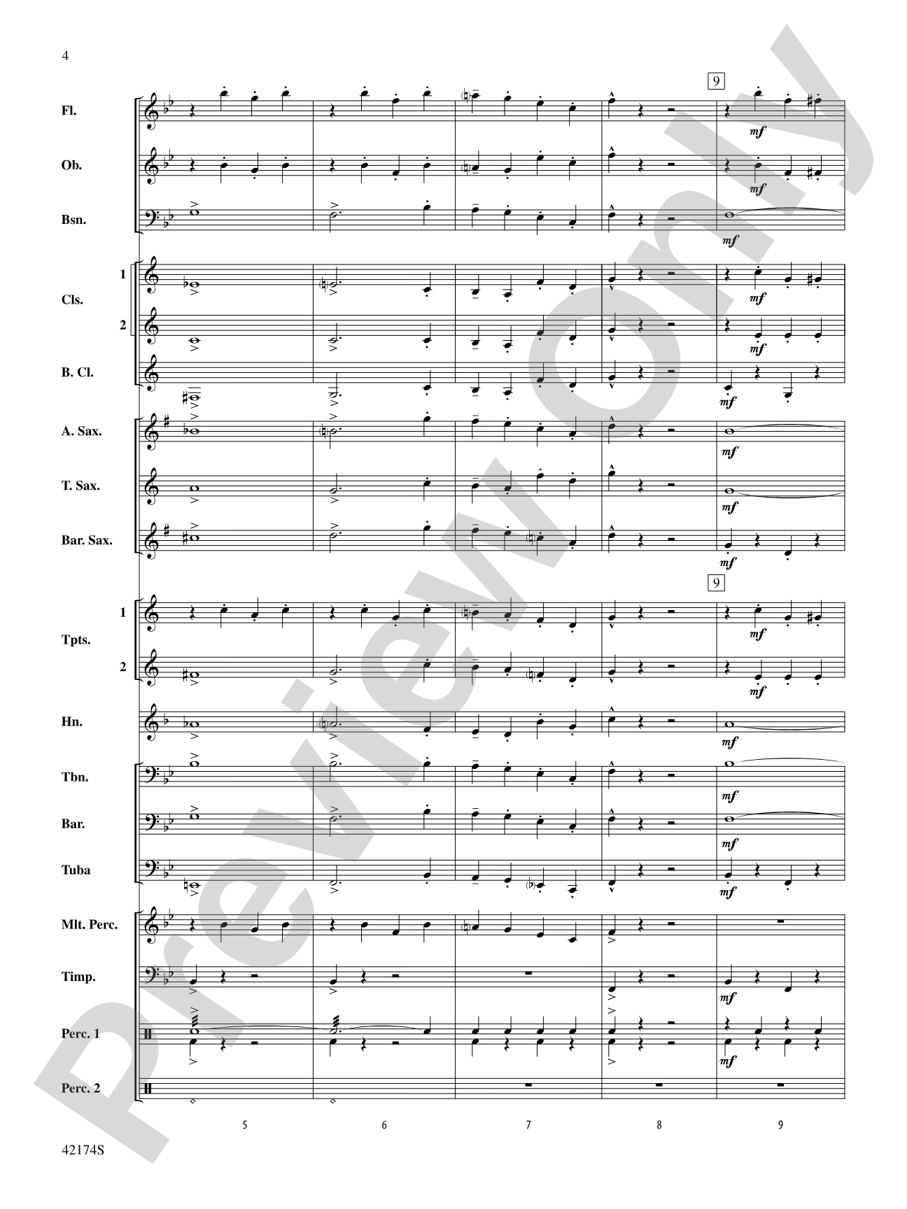 High School Cadets: Concert Band Conductor Score & Parts