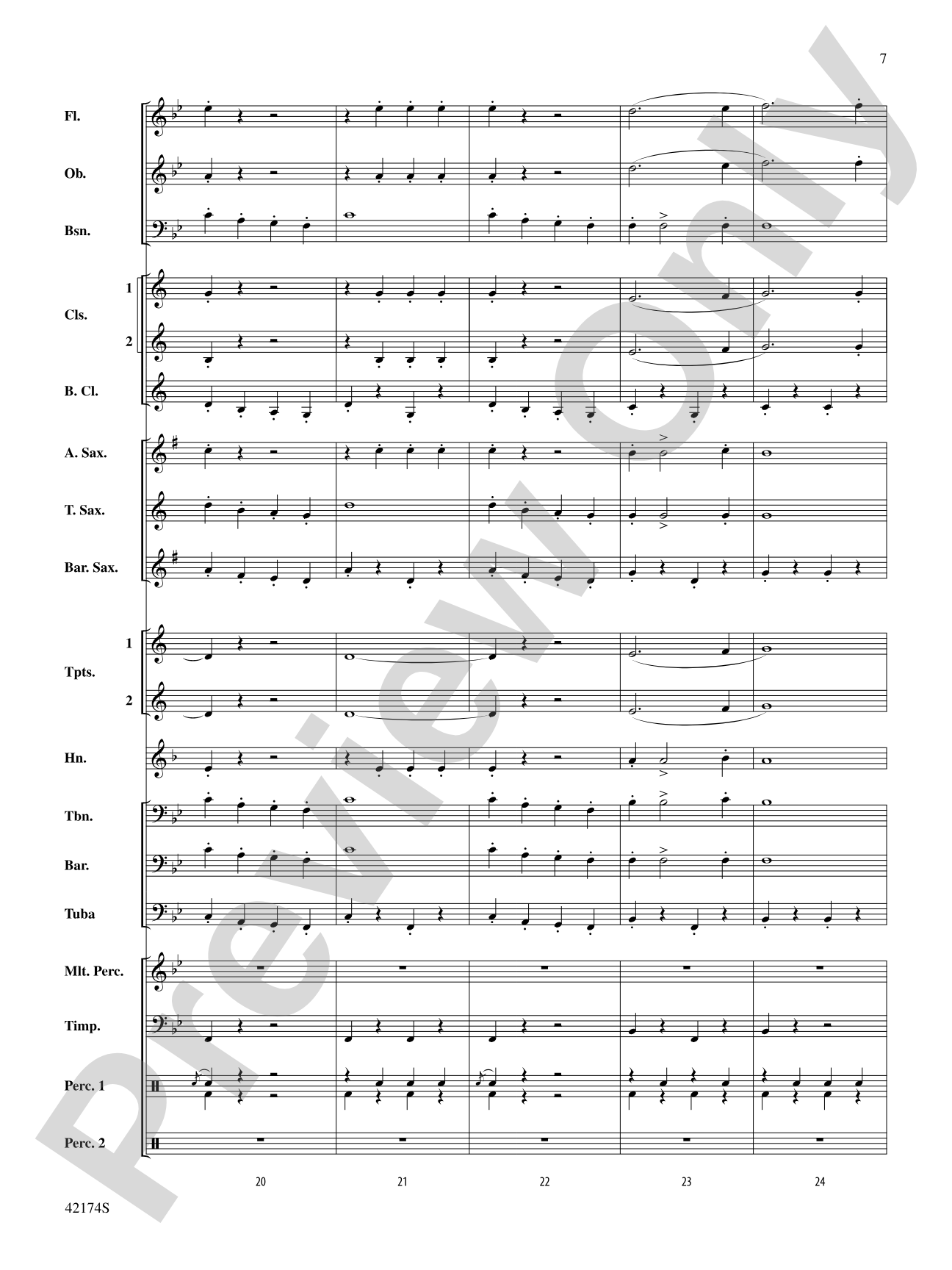High School Cadets: Concert Band Conductor Score & Parts