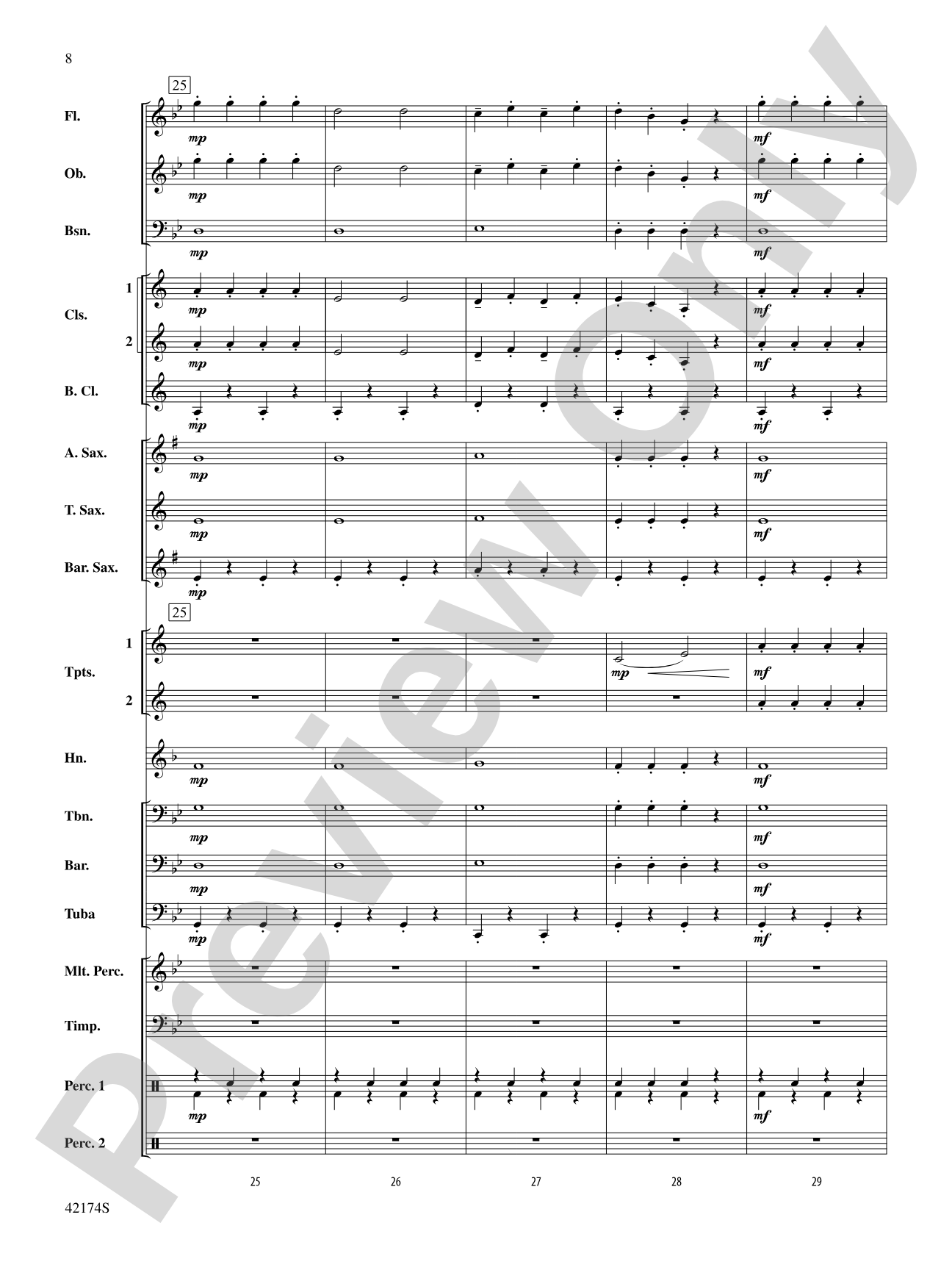 High School Cadets: Concert Band Conductor Score & Parts