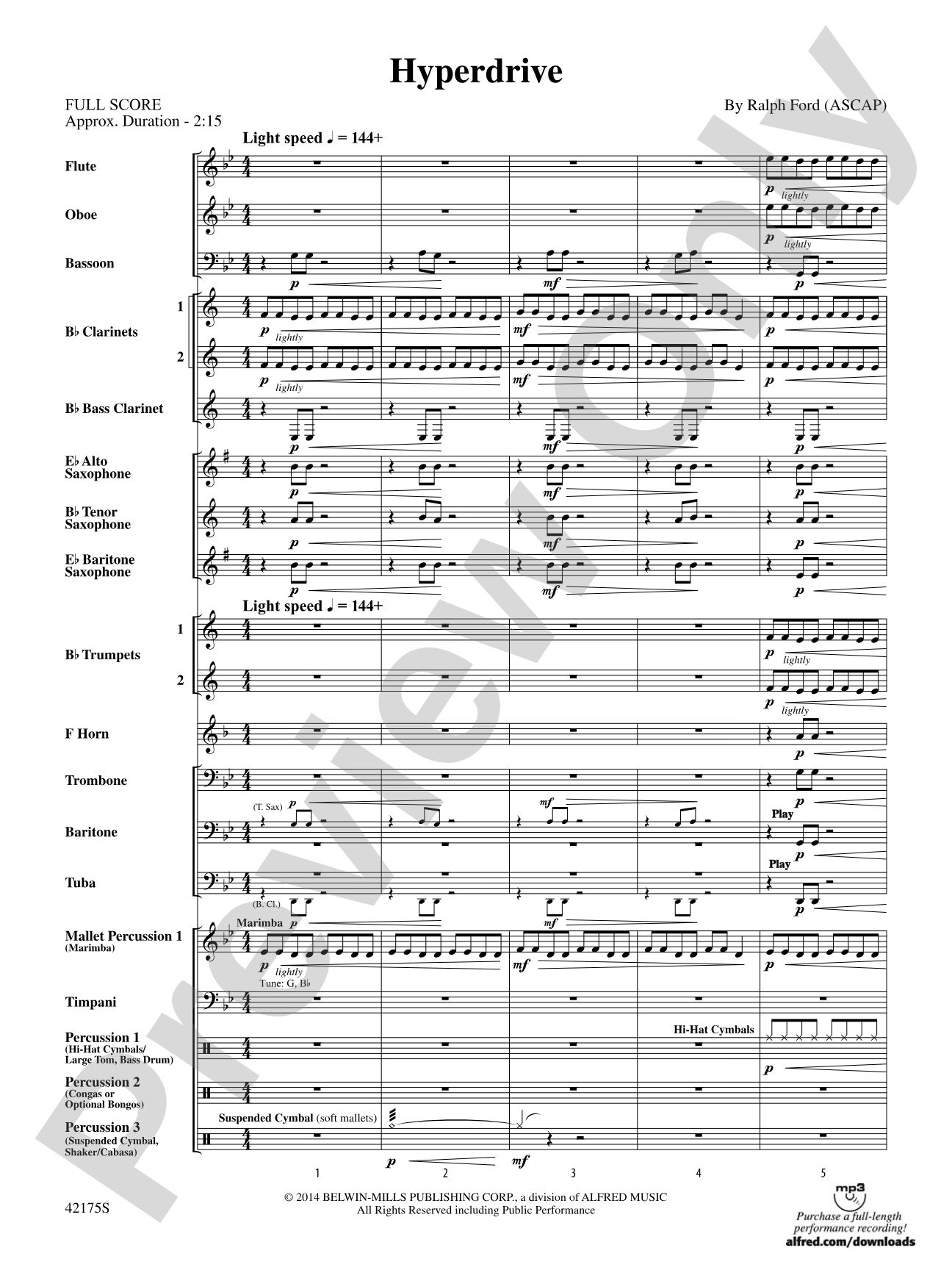 Hyperdrive: Concert Band Conductor Score & Parts