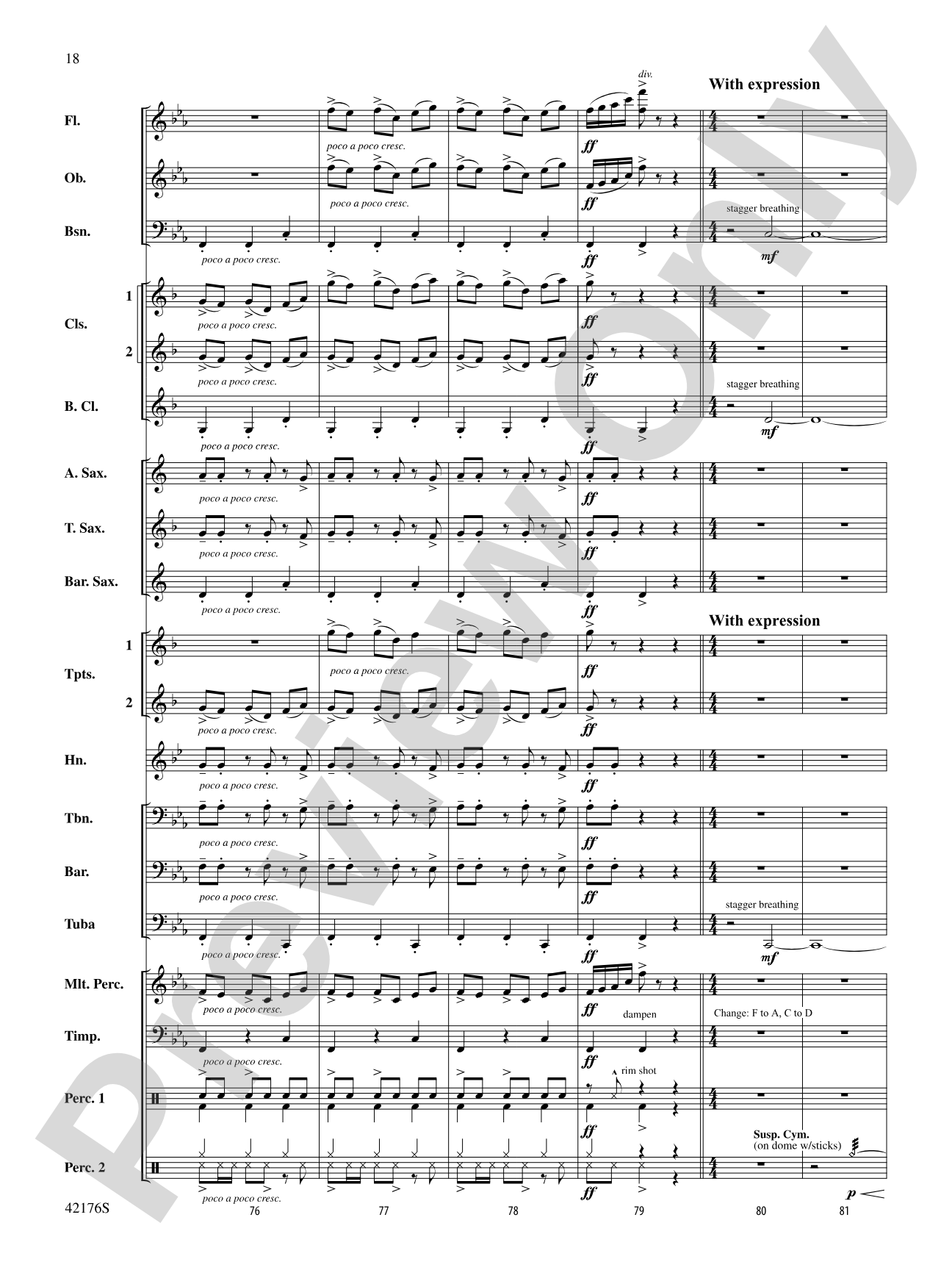 Spirit of the Age: Concert Band Conductor Score & Parts