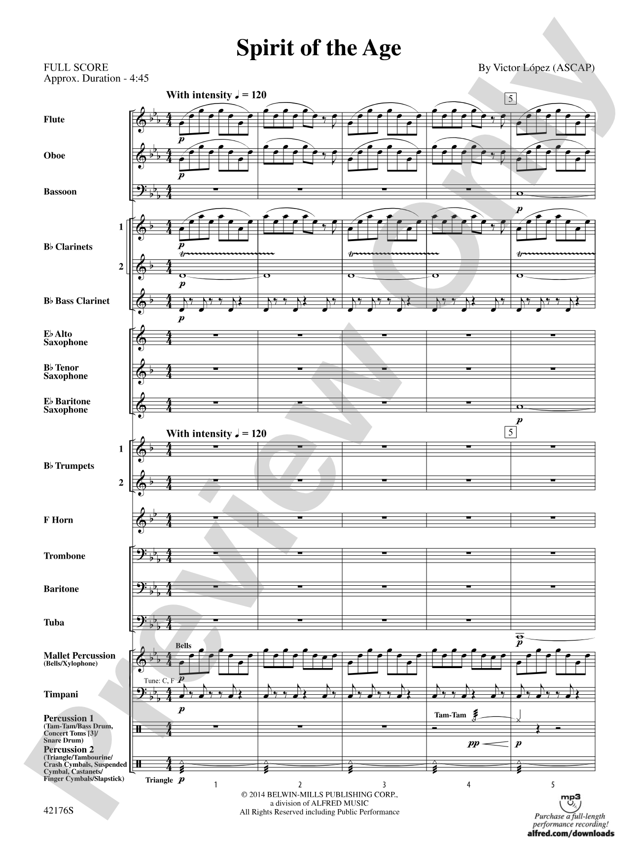 Spirit of the Age: Concert Band Conductor Score & Parts