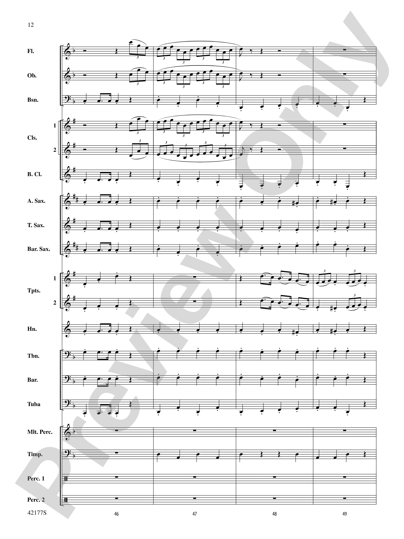 "The New World," Finale from: Concert Band Conductor Score & Parts
