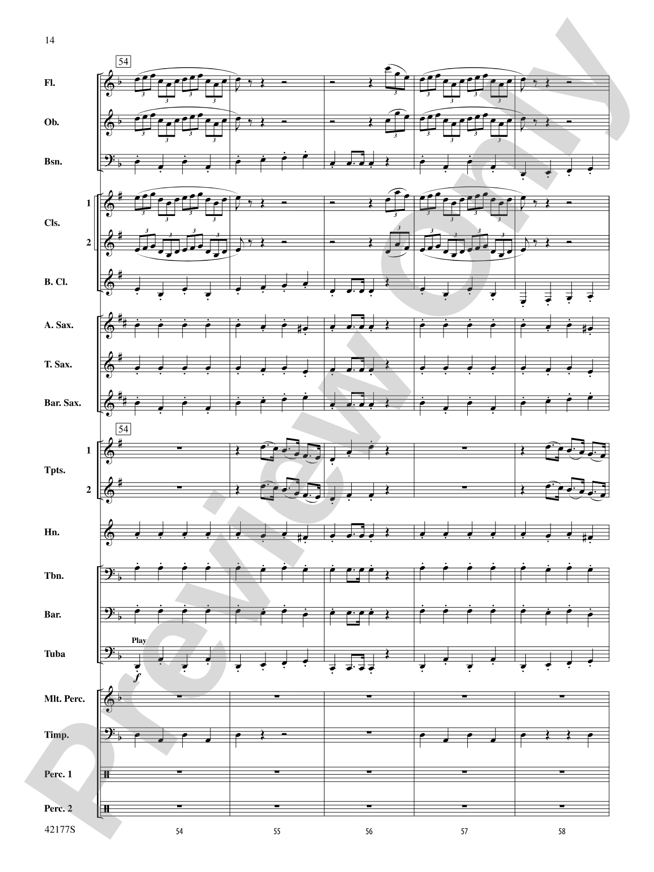 "The New World," Finale from: Concert Band Conductor Score & Parts