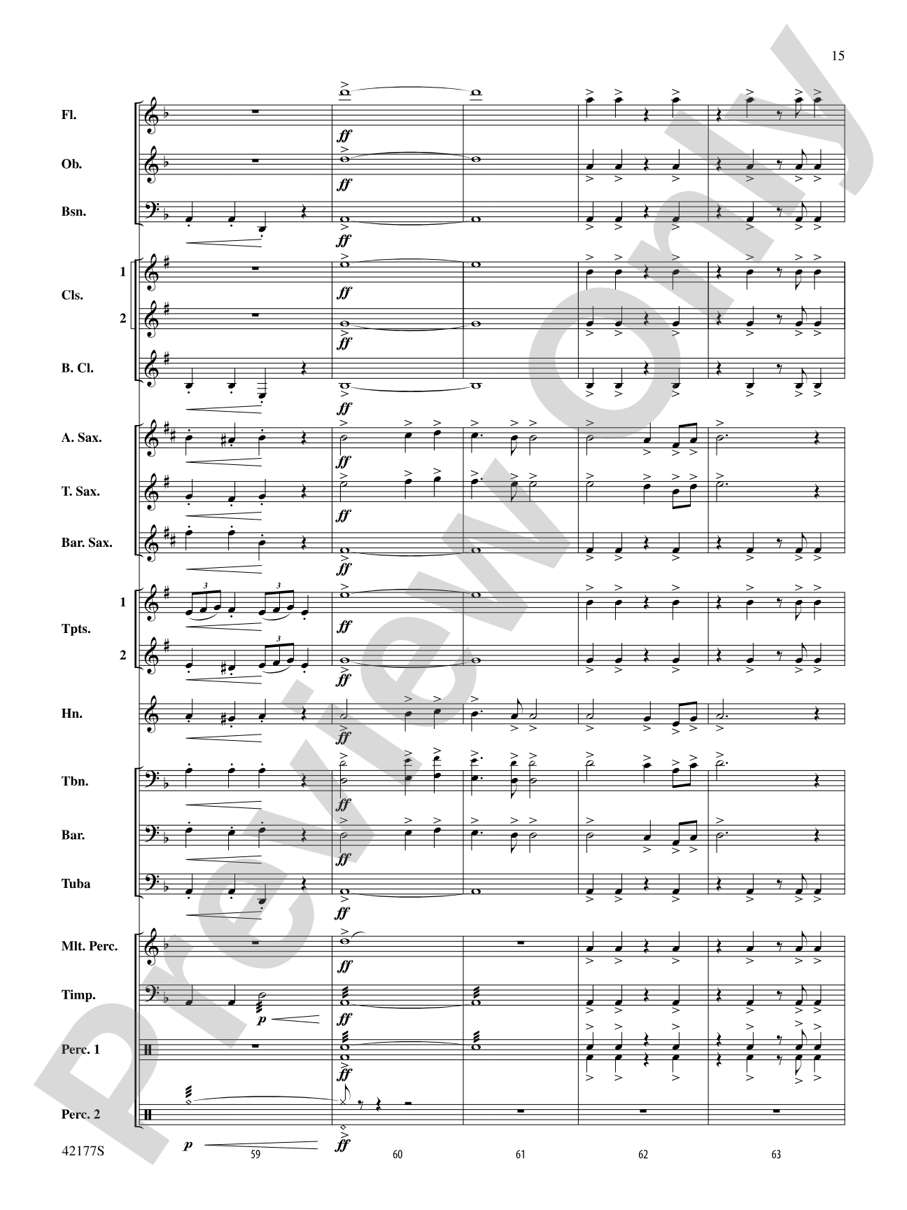 "The New World," Finale from: Concert Band Conductor Score & Parts